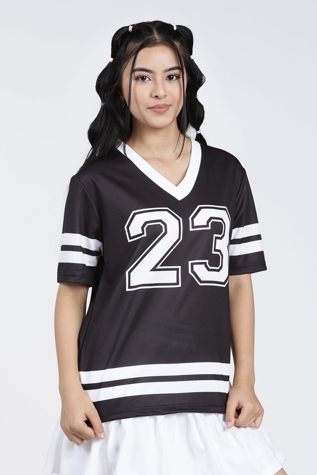 Black Numeric Regular Fit Sports T-Shirt