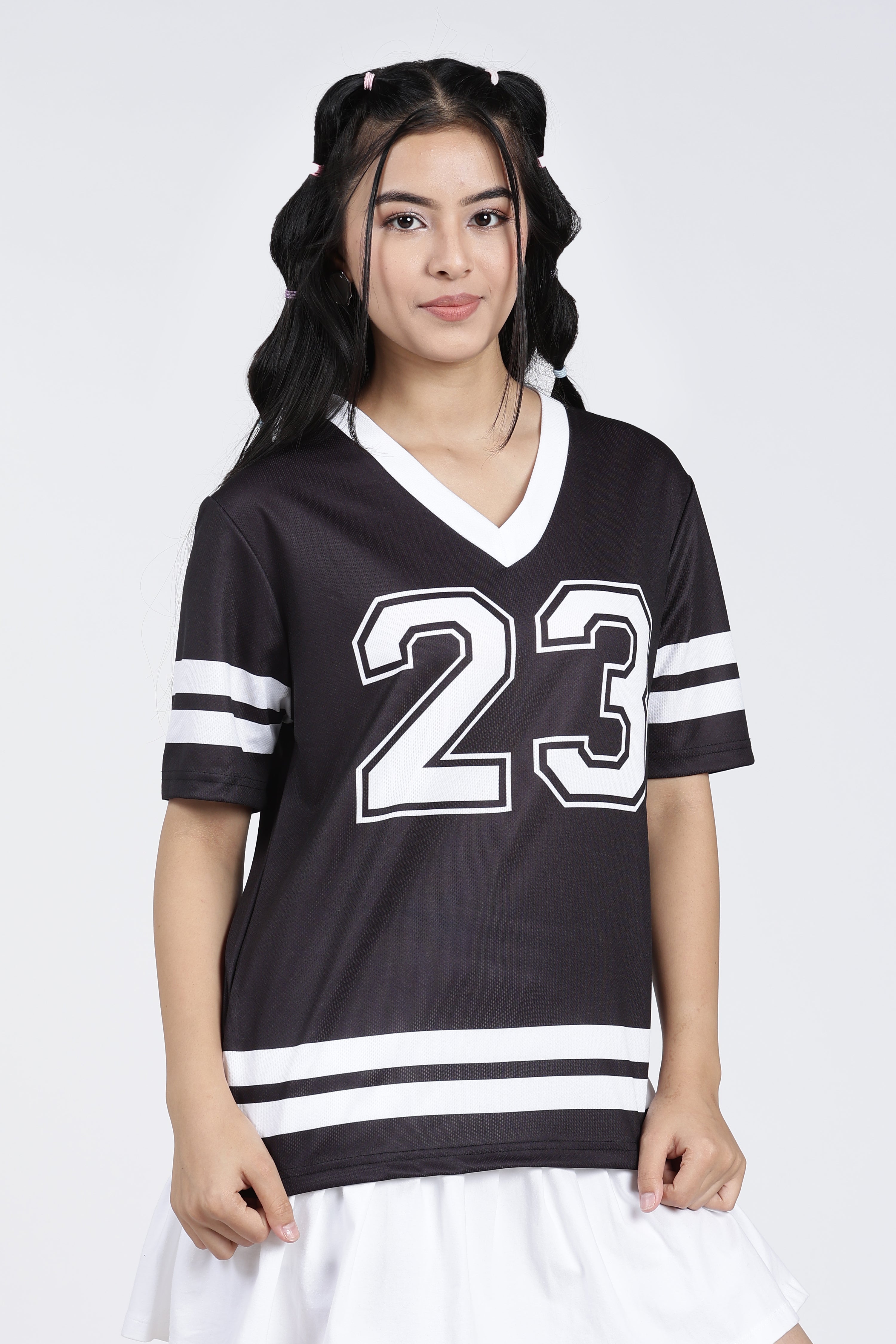 Black Numeric Regular Fit Sports T-Shirt