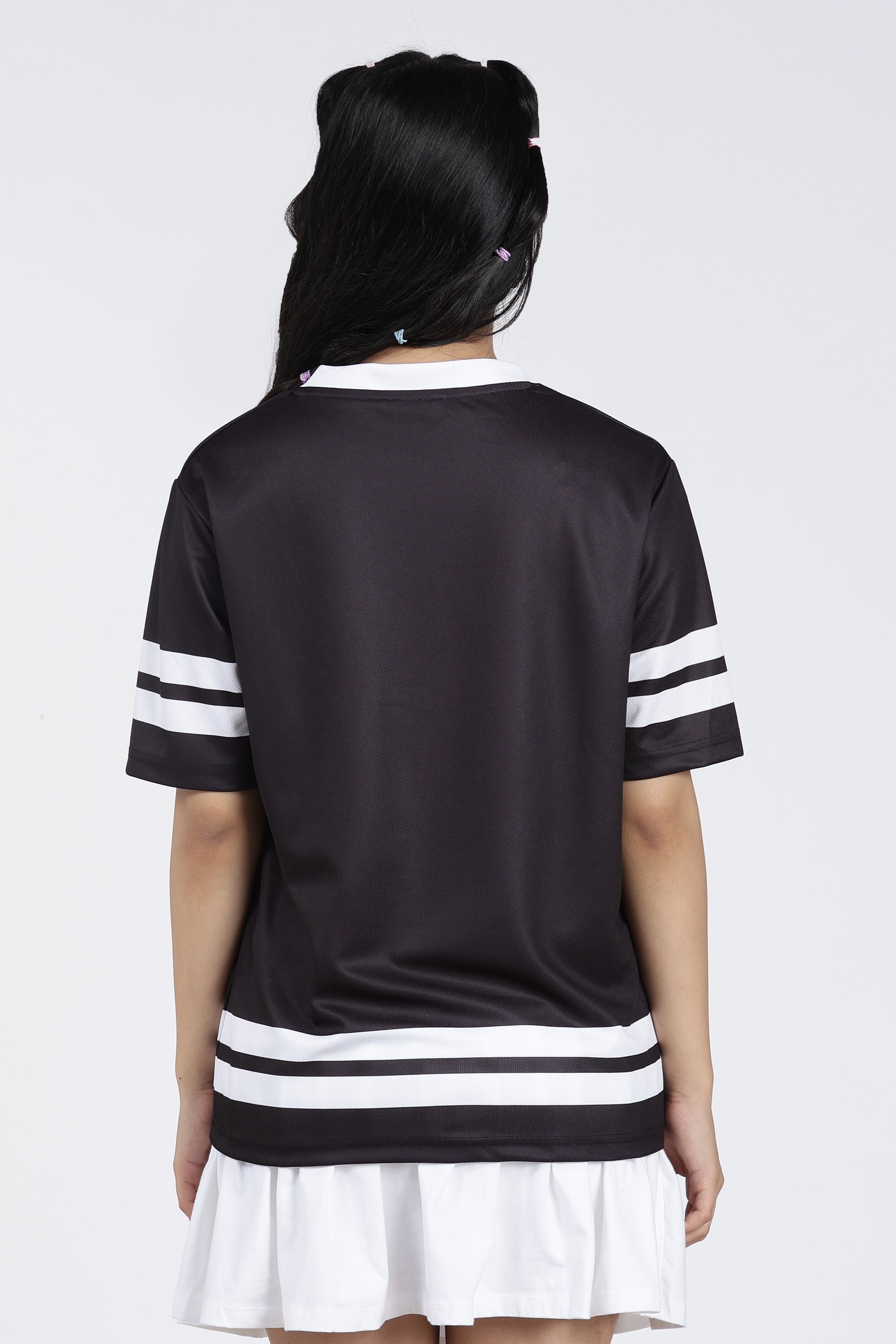 Black Numeric Regular Fit Sports T-Shirt