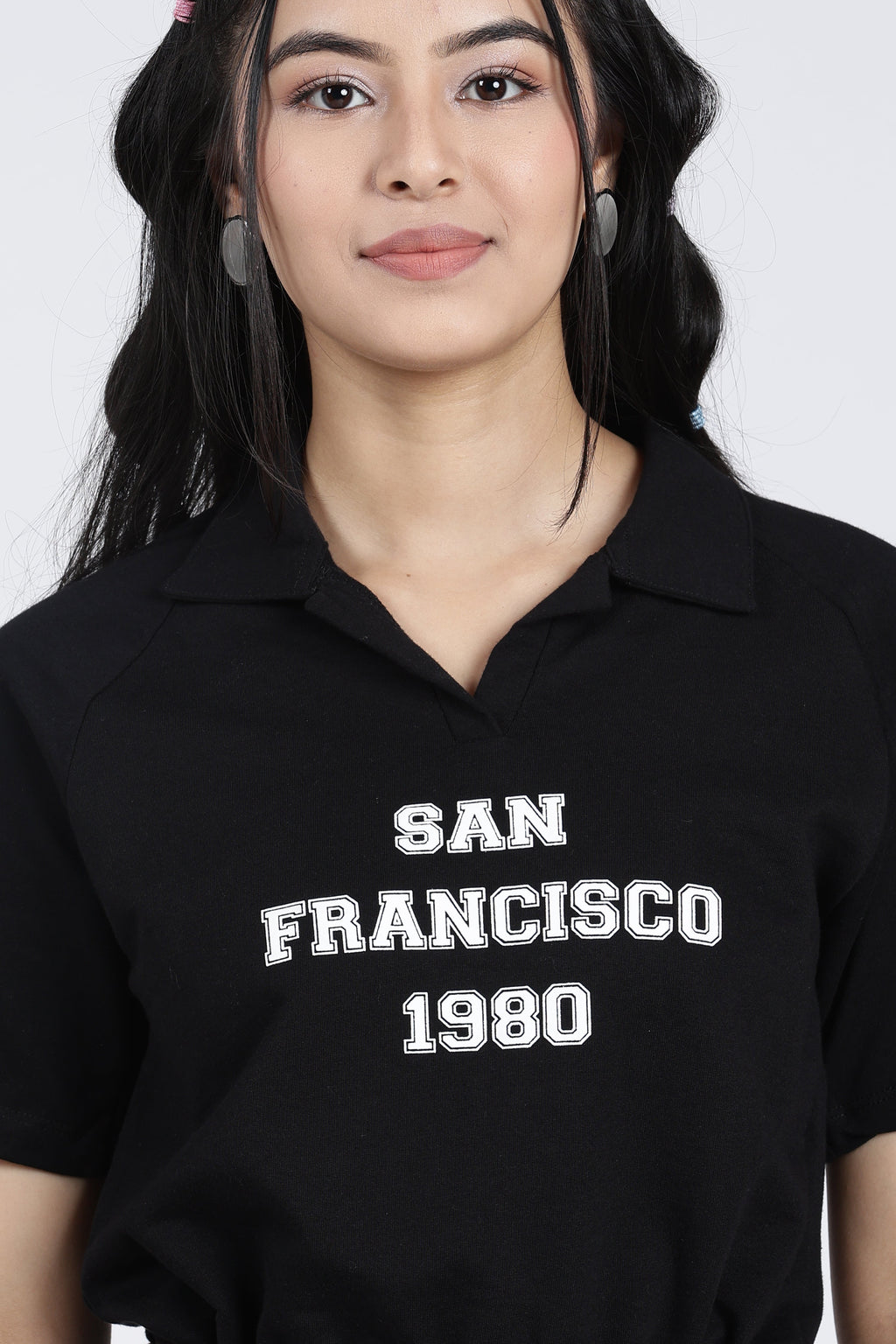 Black Raglan Sleeves Regular Fit Sports T-Shirt