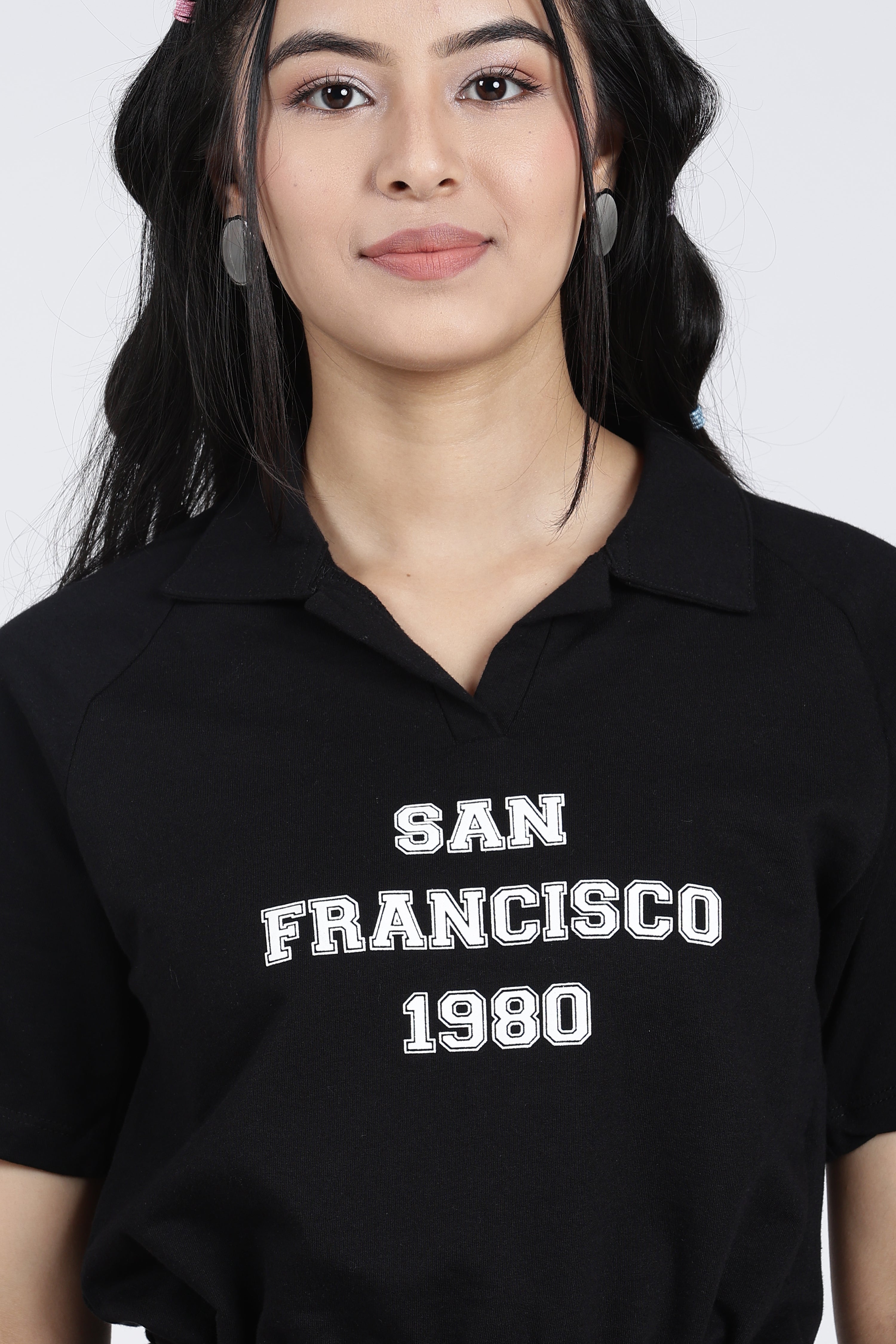 Black Raglan Sleeves Regular Fit Sports T-Shirt