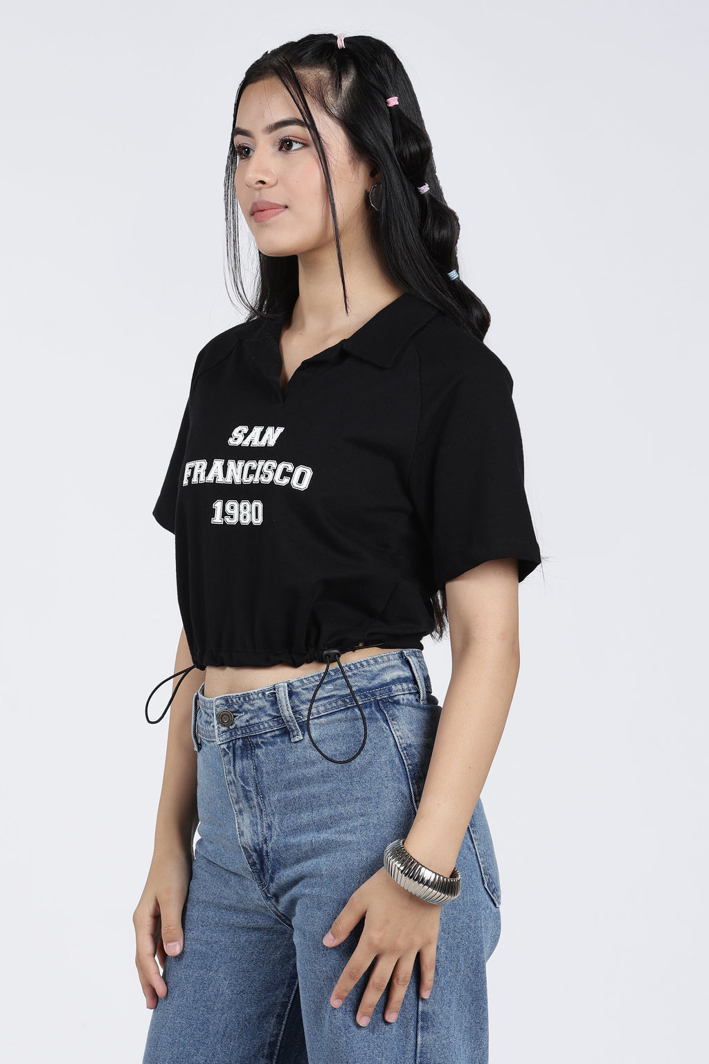 Black Raglan Sleeves Regular Fit Sports T-Shirt
