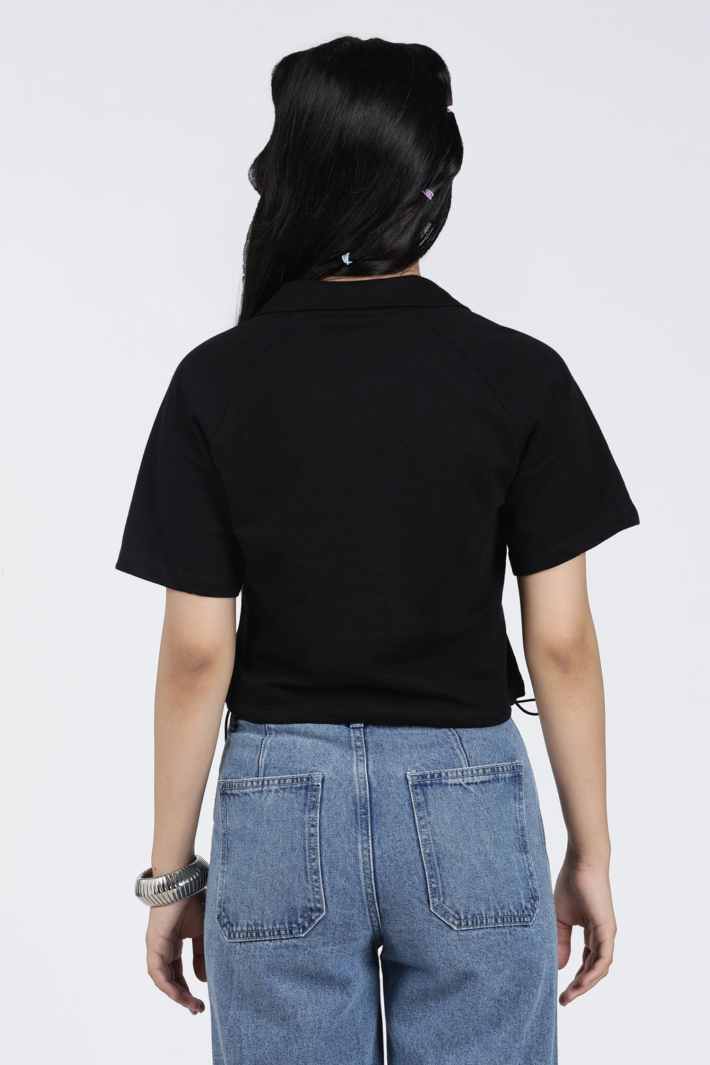 Black Raglan Sleeves Regular Fit Sports T-Shirt