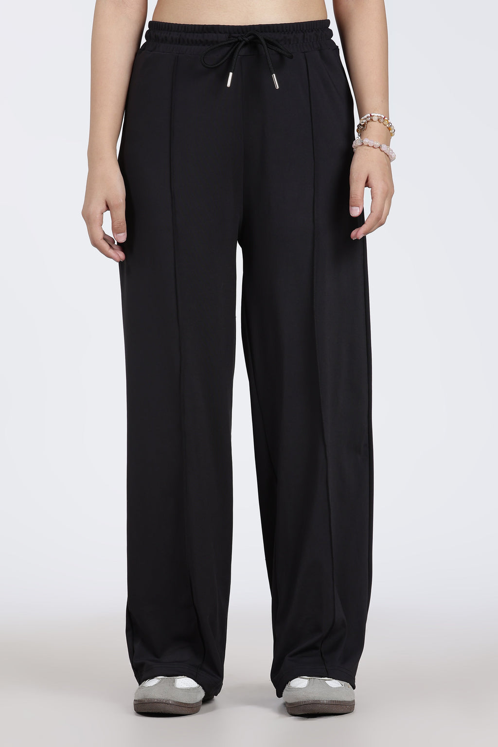 Black High Rise Relaxed Fit Pant
