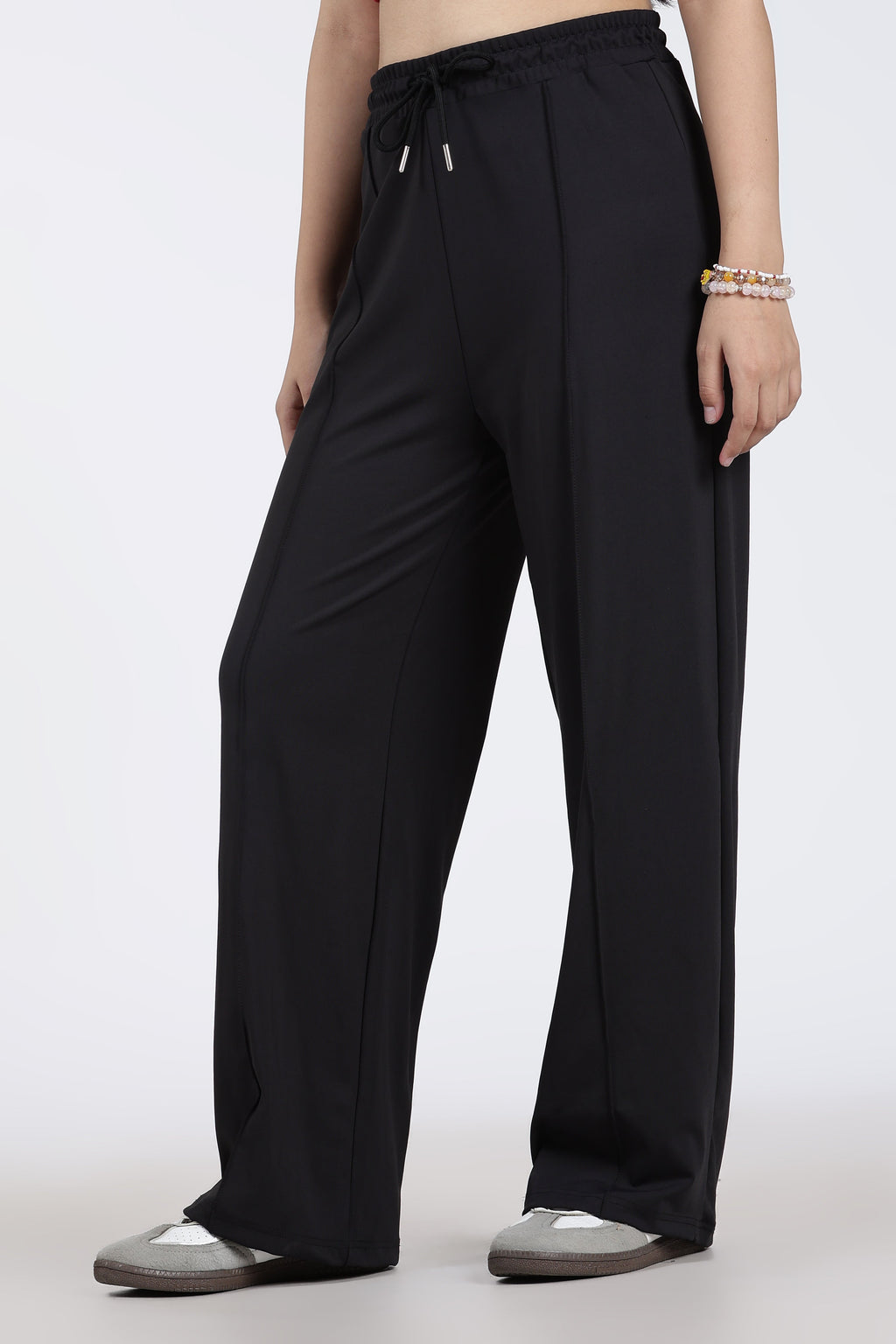Black High Rise Relaxed Fit Pant