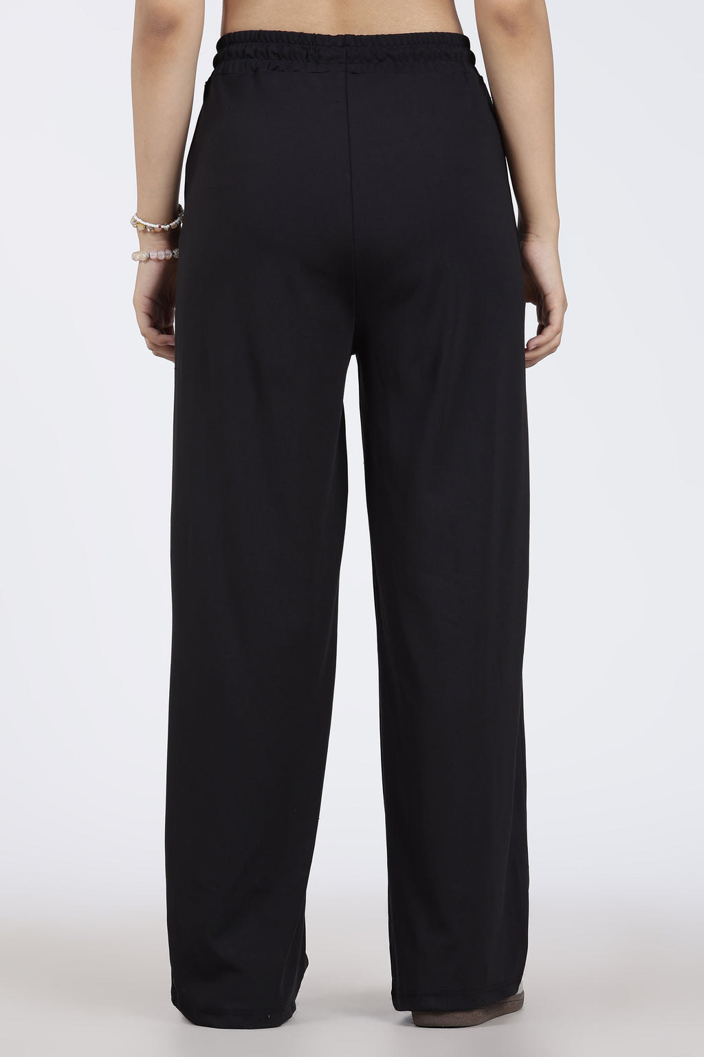 Black High Rise Relaxed Fit Pant