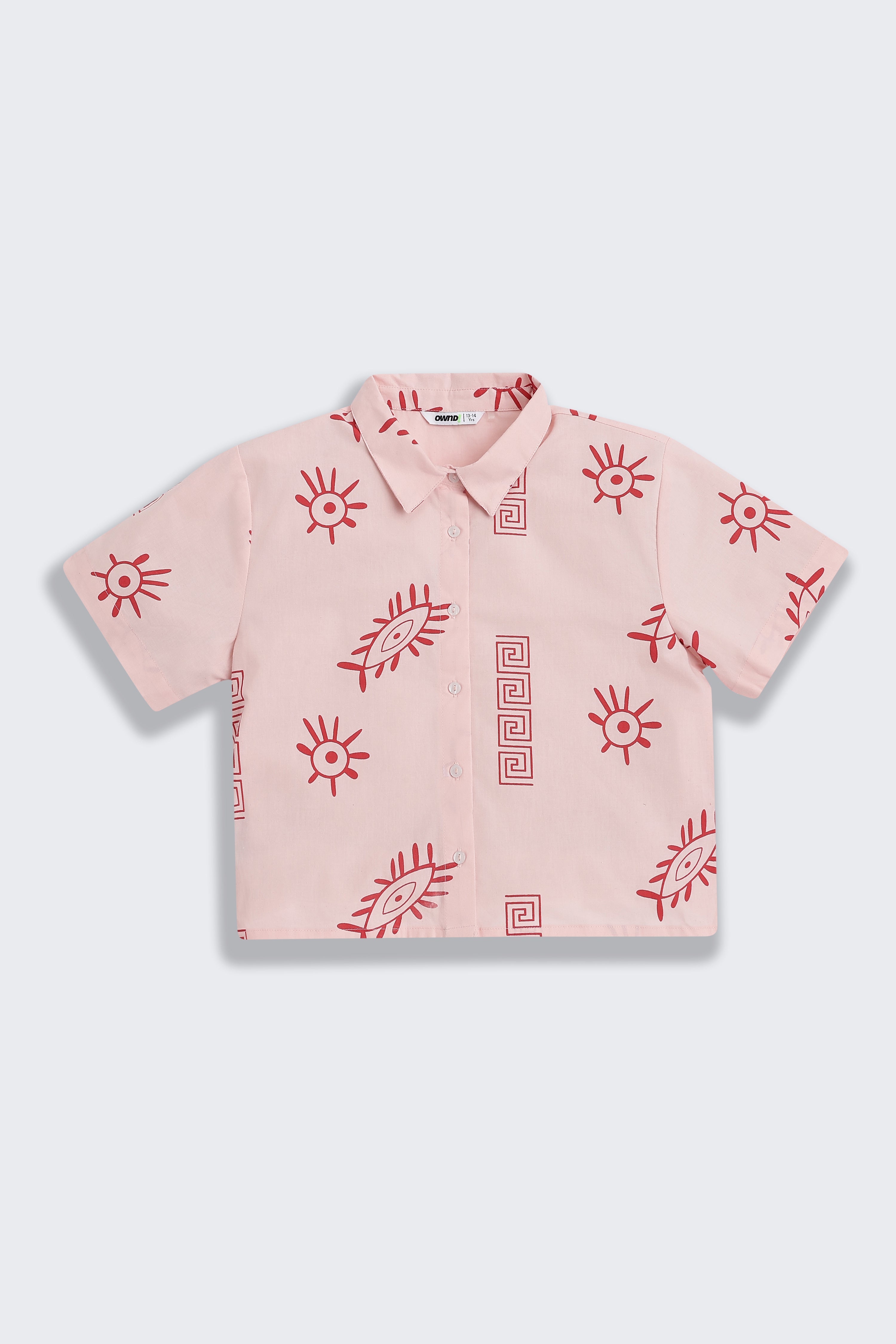 Pink Evil Eye All - Over Printed Regular Fit Co-ord Set
