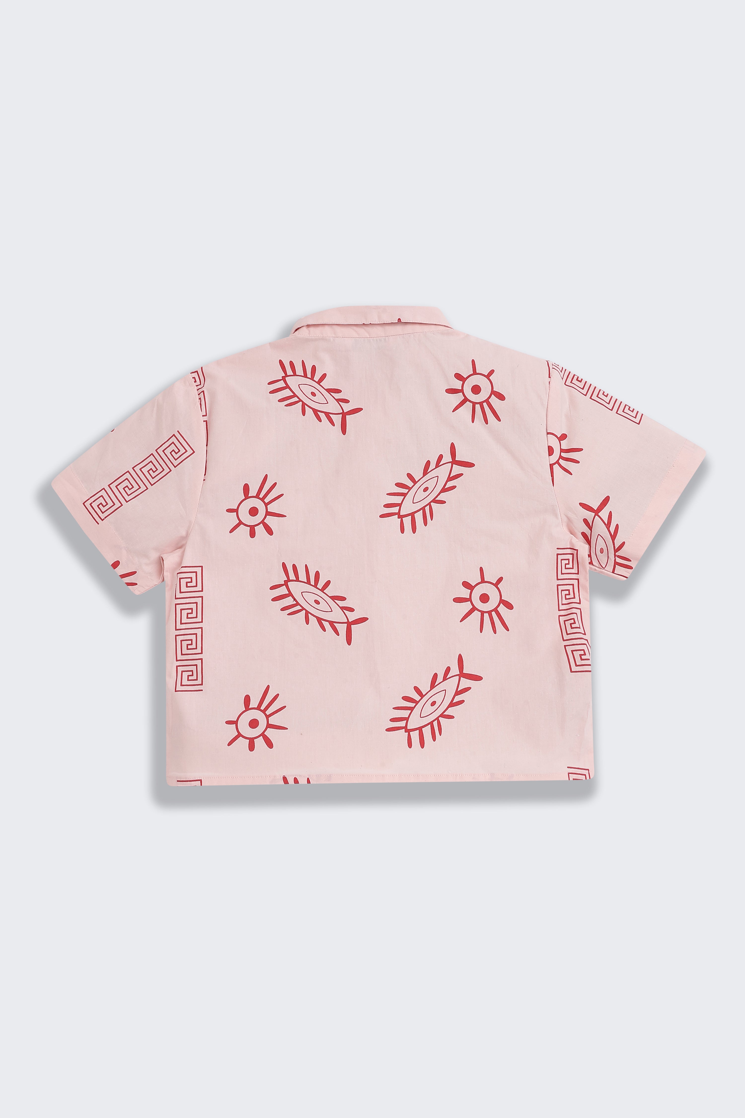 Pink Evil Eye All - Over Printed Regular Fit Co-ord Set