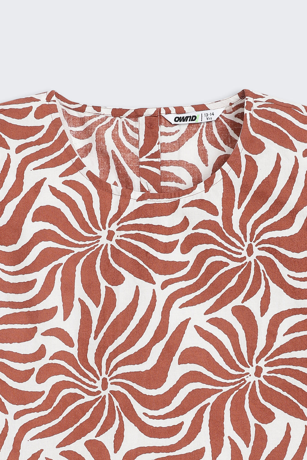 Brown Floral All - Over Printed Regular Fit Co-ord Set