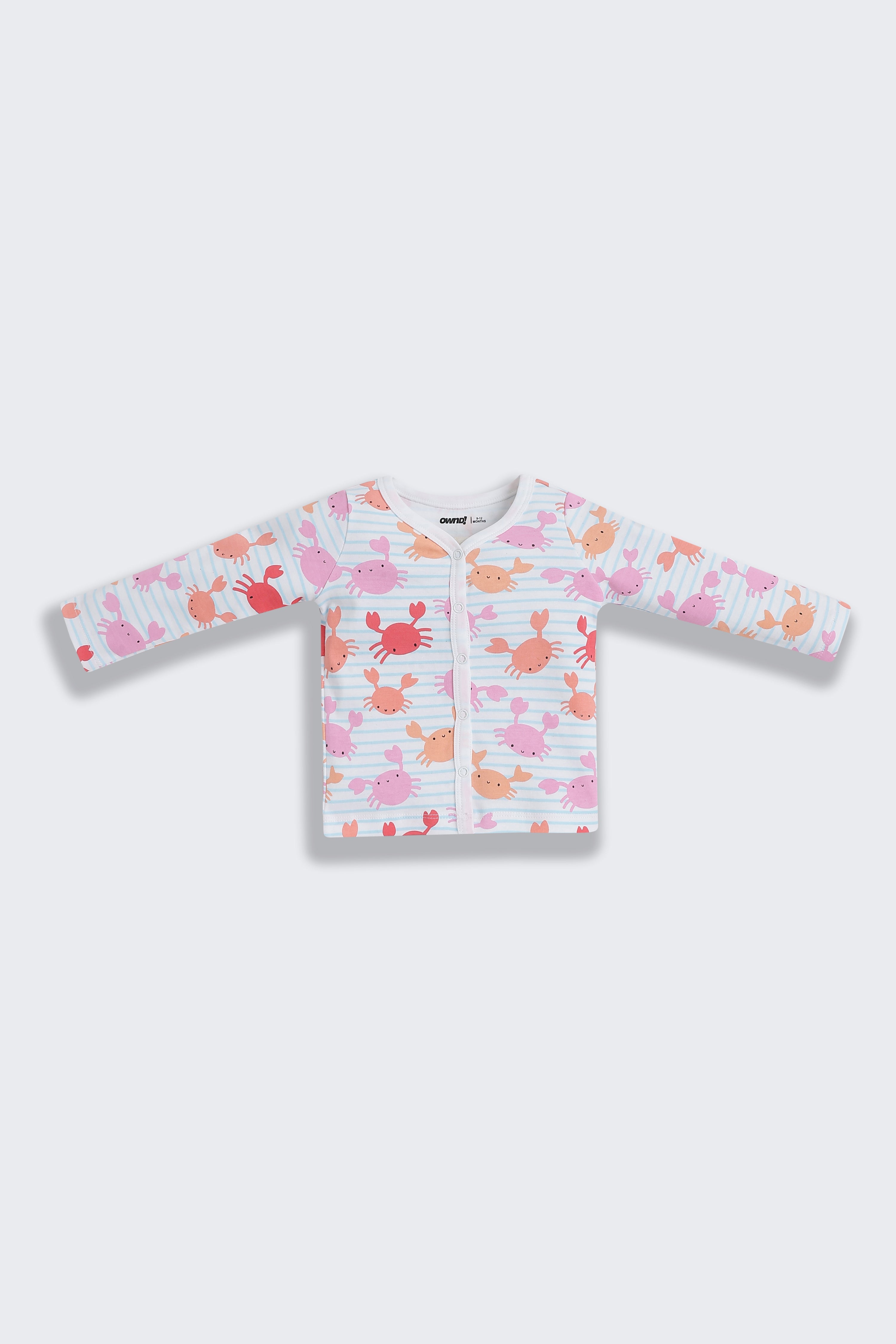 Multi-coloured Crabs Printed Regular Fit Co-ord Set