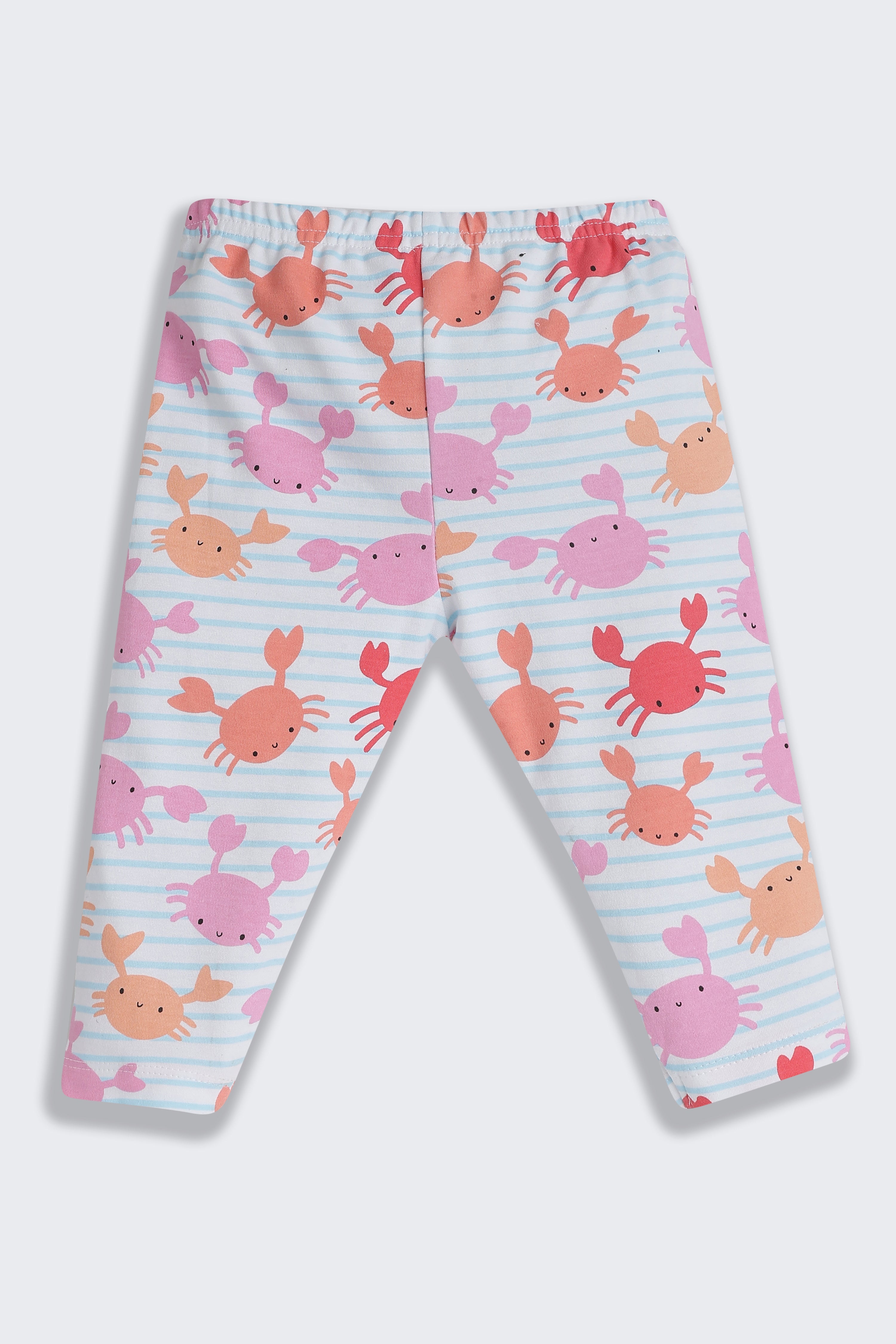 Multi-coloured Crabs Printed Regular Fit Co-ord Set