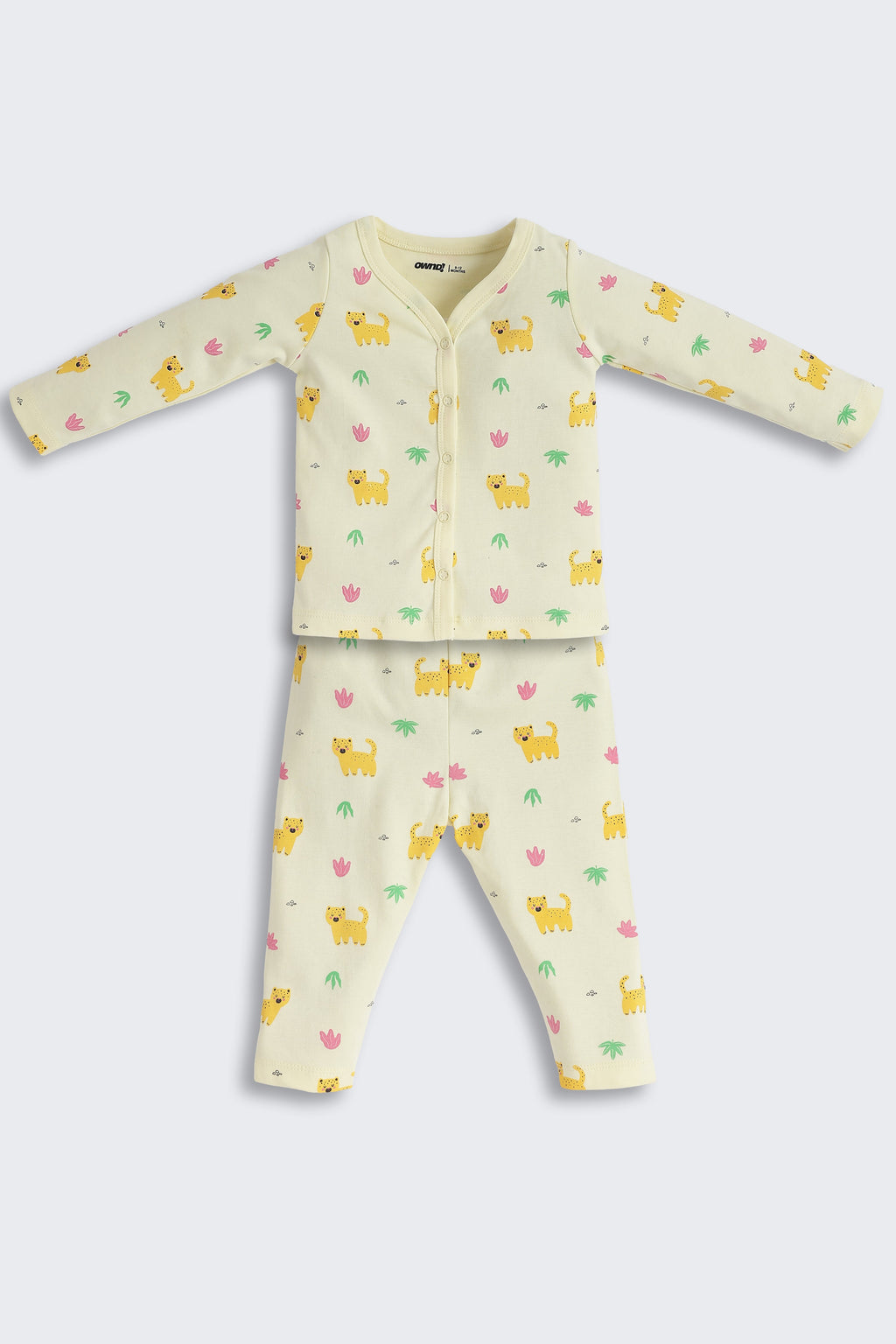 Yellow Animal Printed Regular Fit Co-ord Set