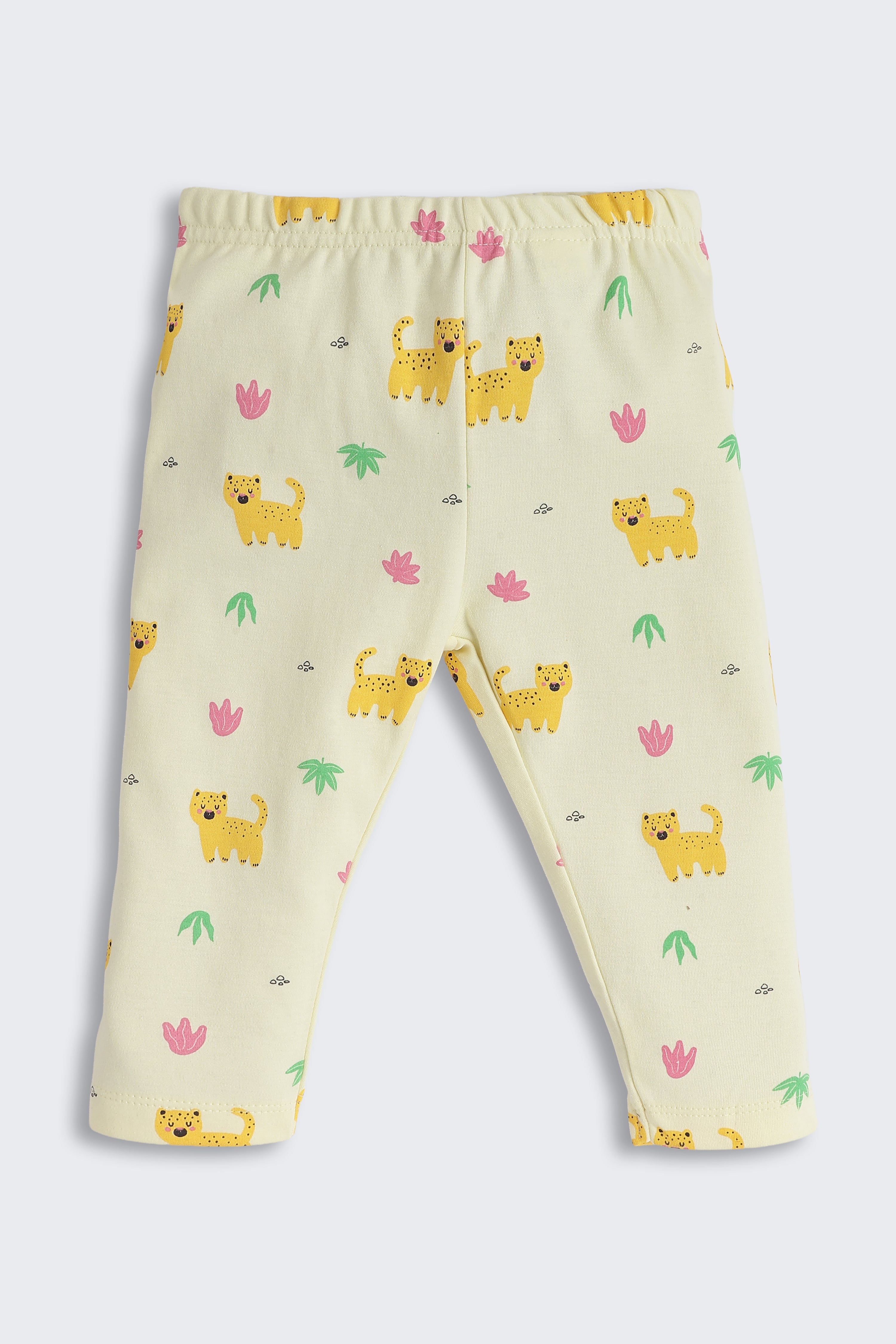 Yellow Animal Printed Regular Fit Co-ord Set