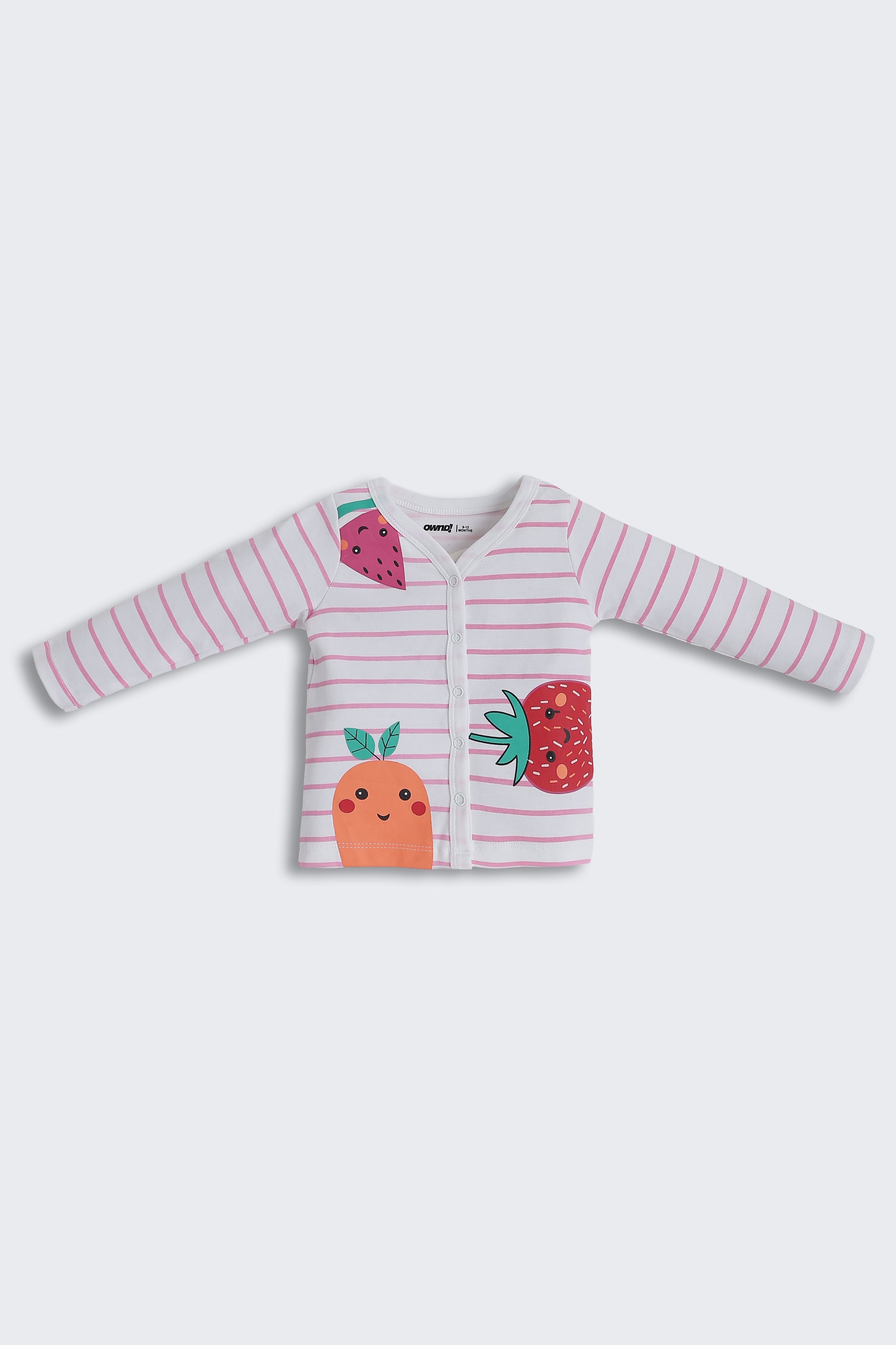 Pink Striped Regular Fit Co-ord Set