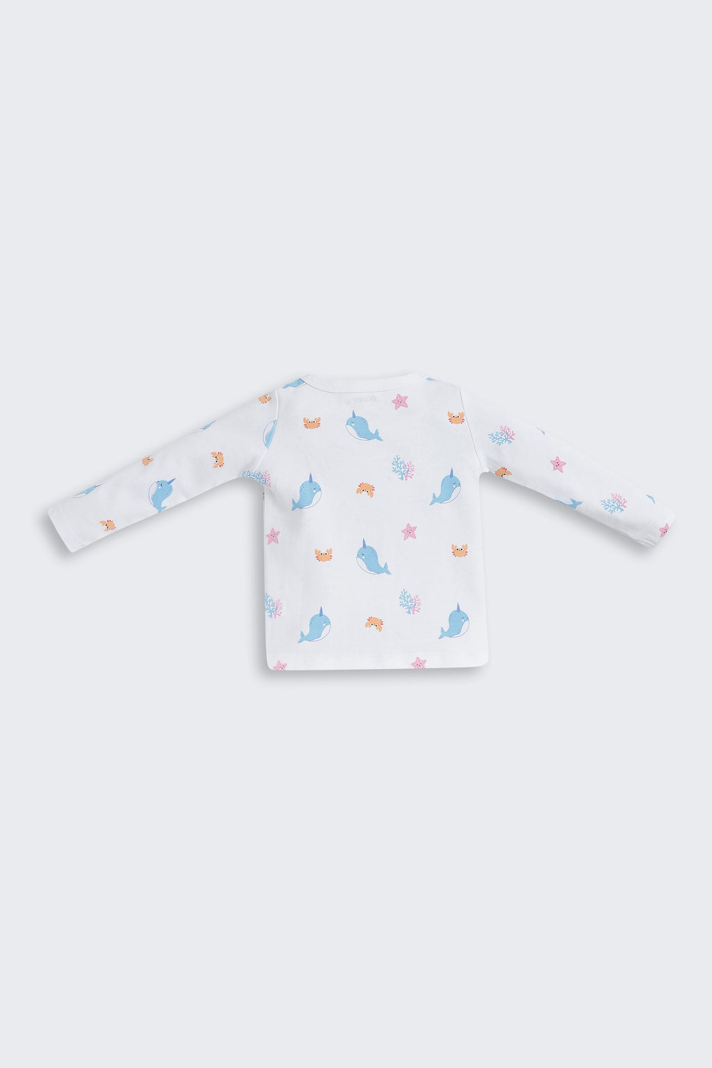 White Fish Printed Regular Fit Co-ord Set