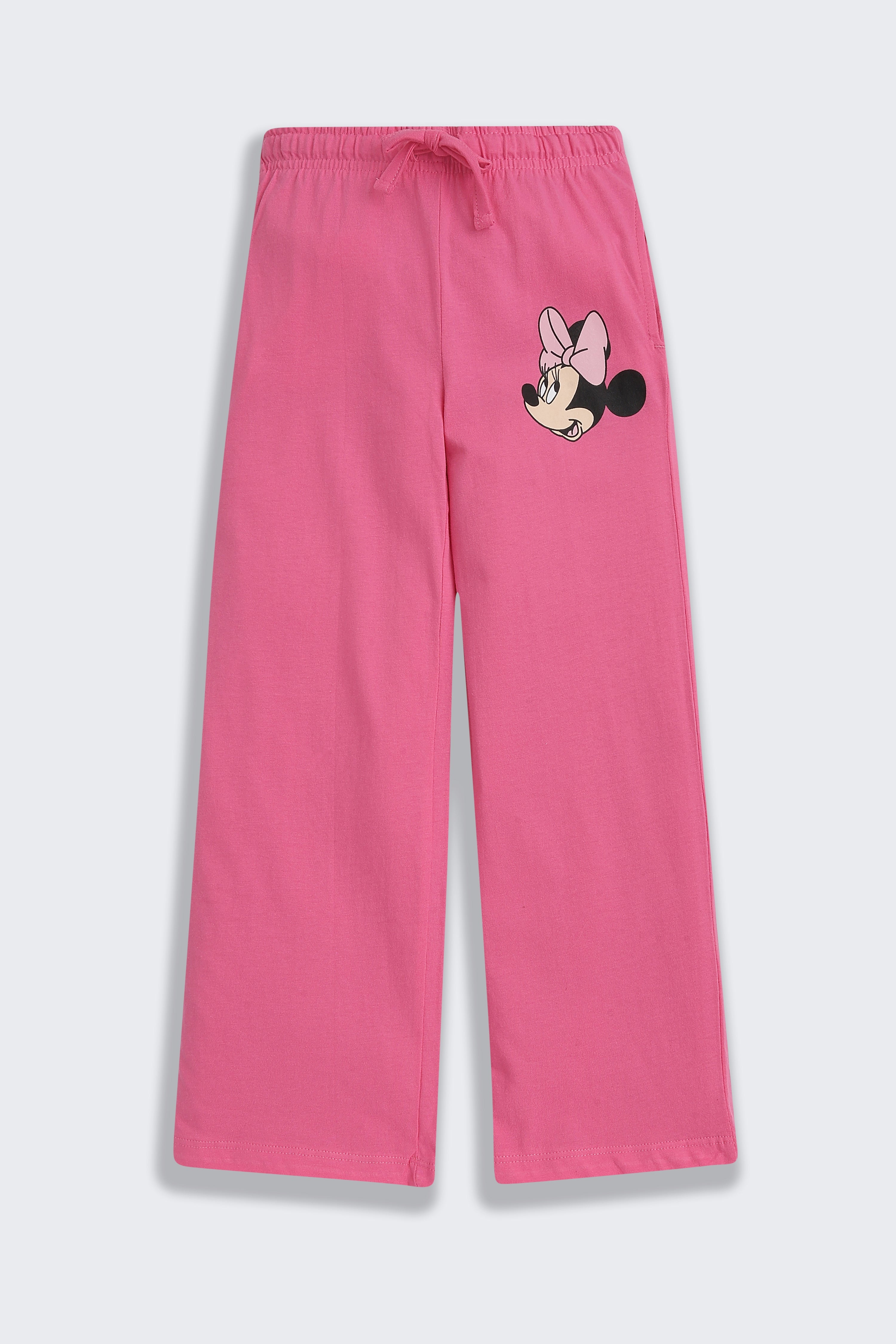 Pink Minnie Mouse Graphic Printed Regular Fit Night Suit