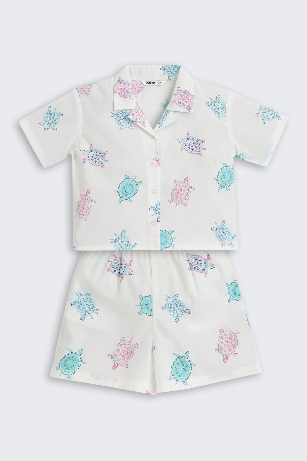 White Tortoise Printed Regular Fit Co-ord Set