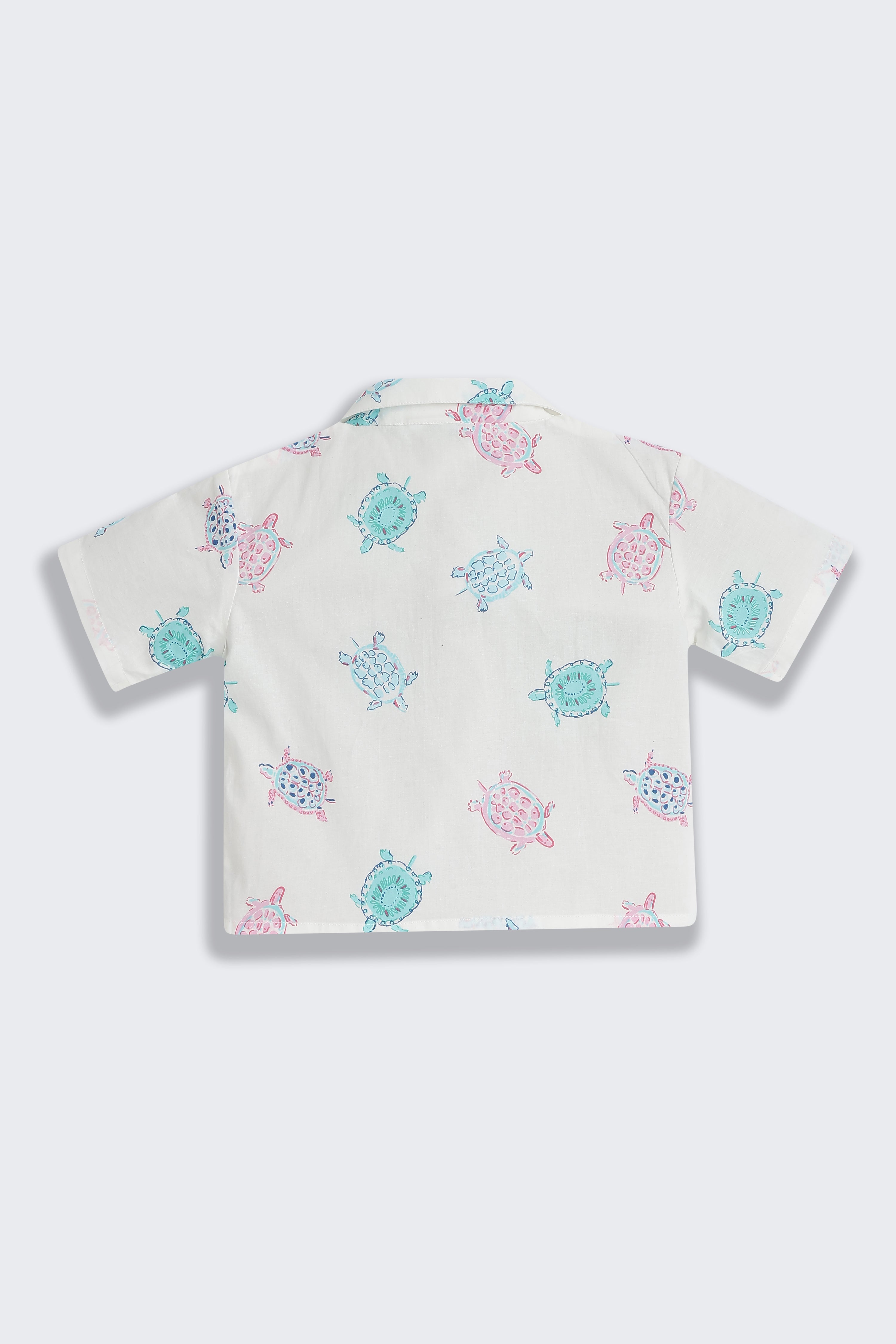 White Tortoise Printed Regular Fit Co-ord Set