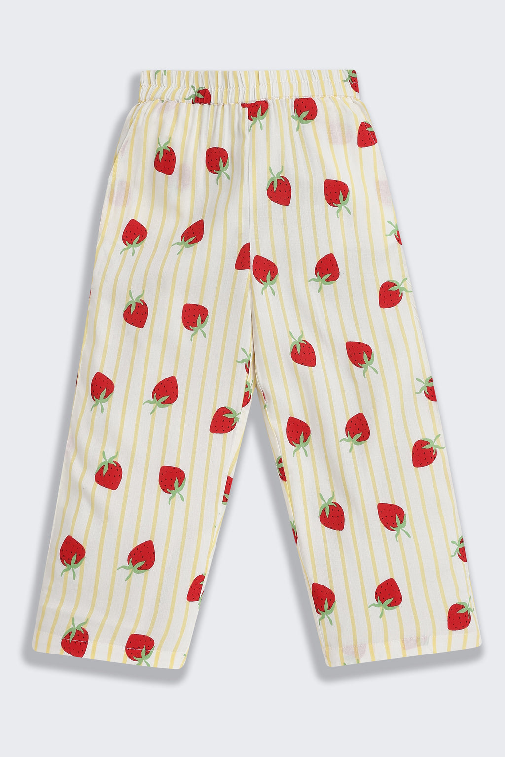 Yellow Strawberry Printed Regular Fit Co-ord Set
