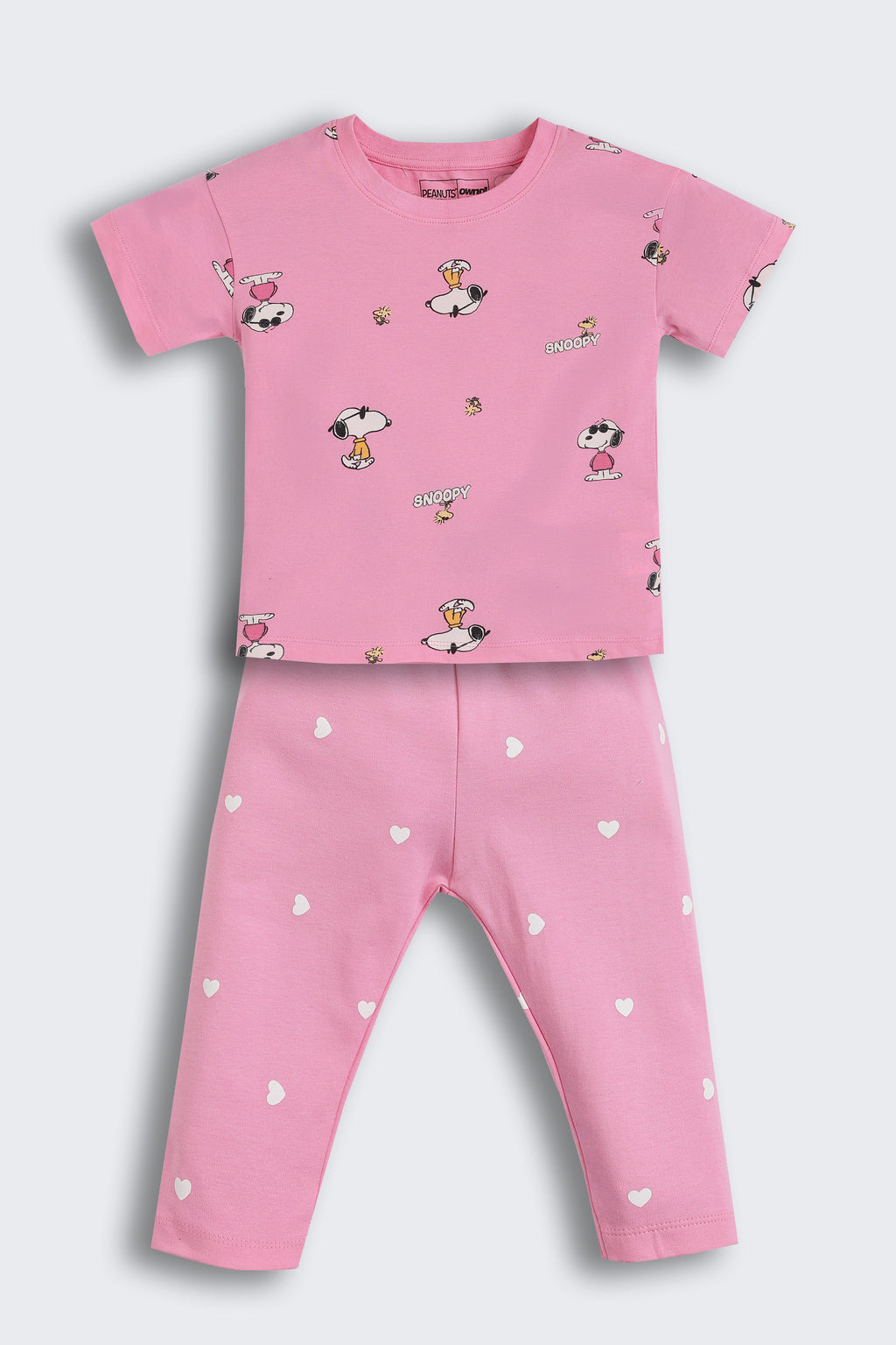 Pink Printed Regular Fit Co-ord Set