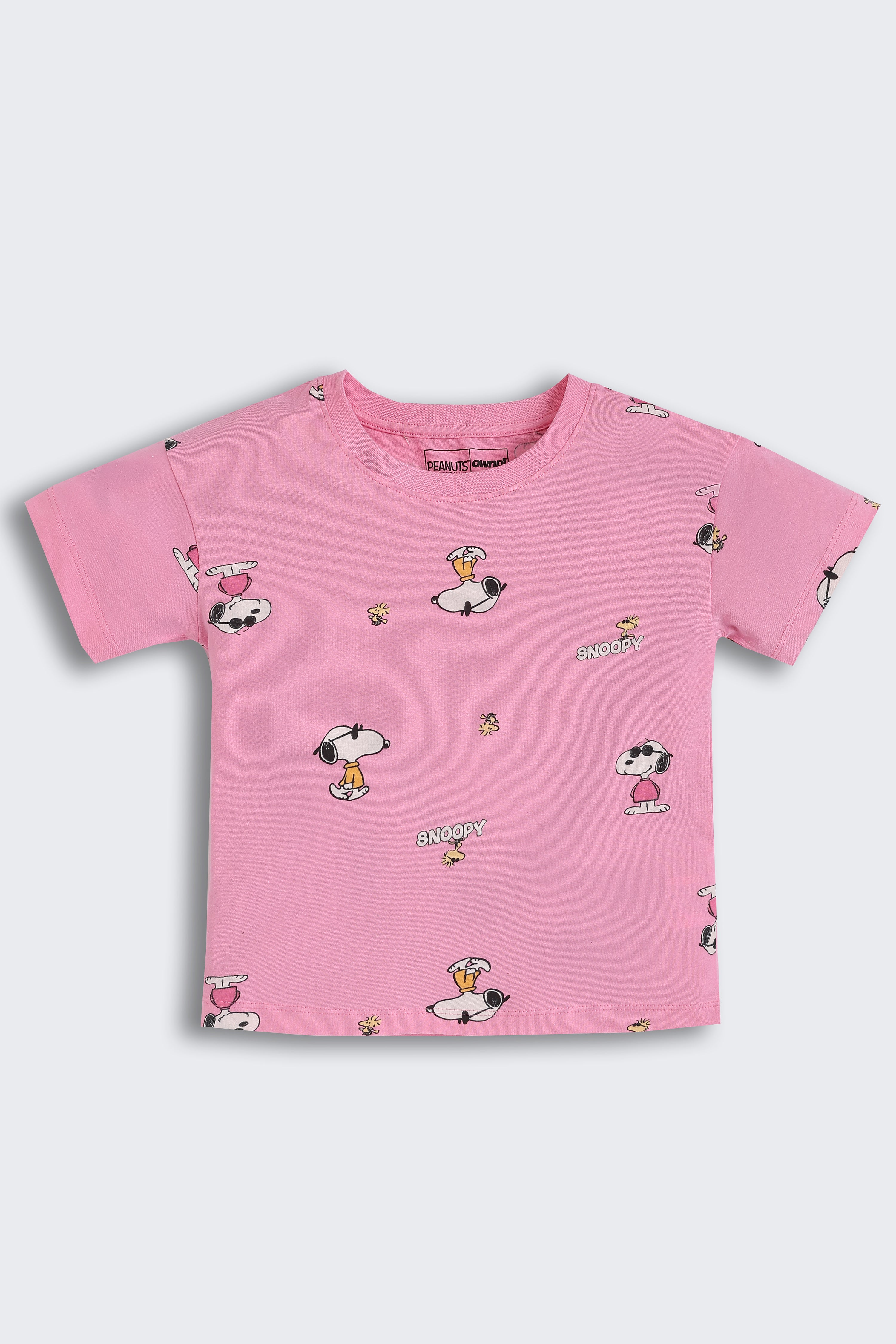 Pink Printed Regular Fit Co-ord Set
