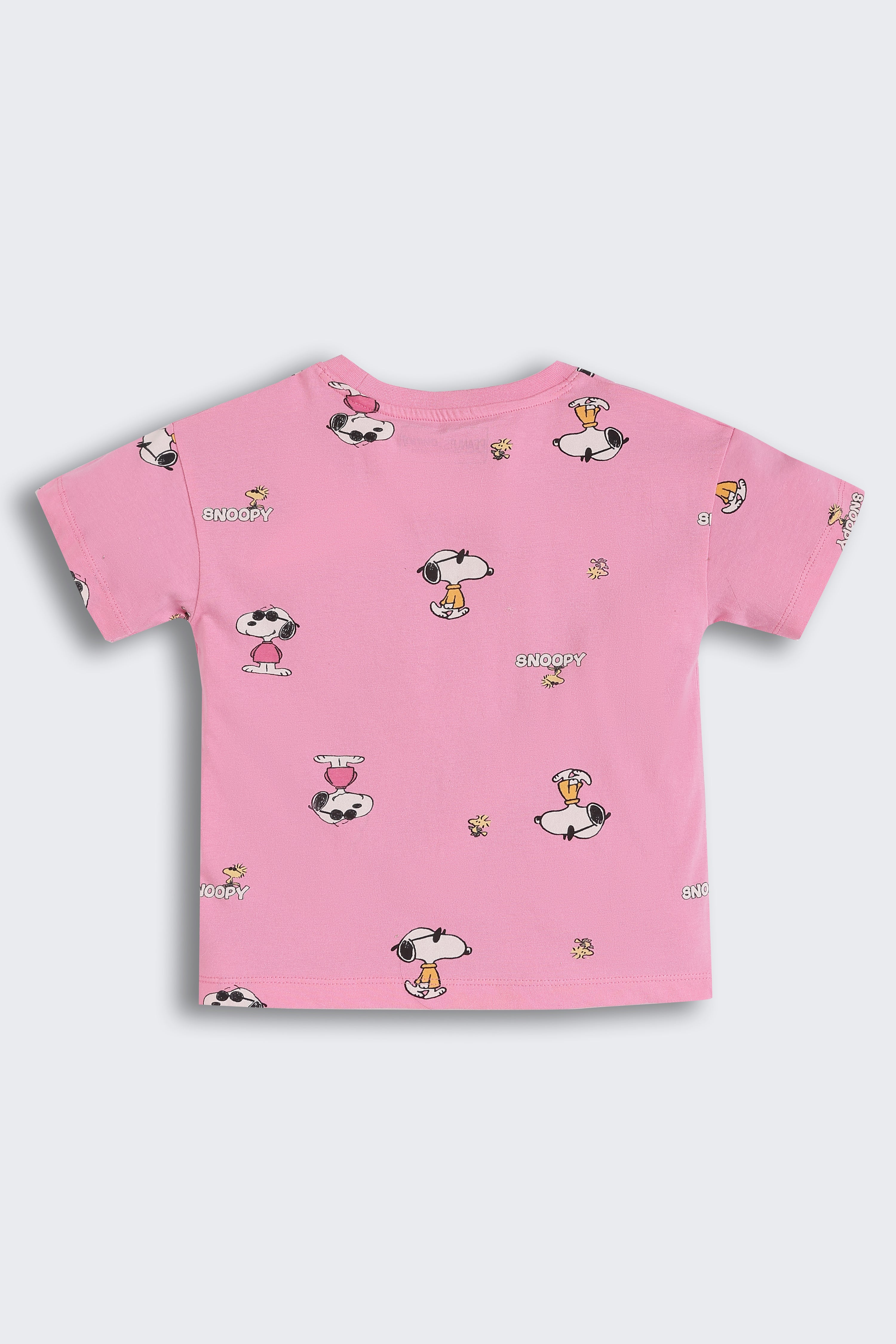 Pink Printed Regular Fit Co-ord Set