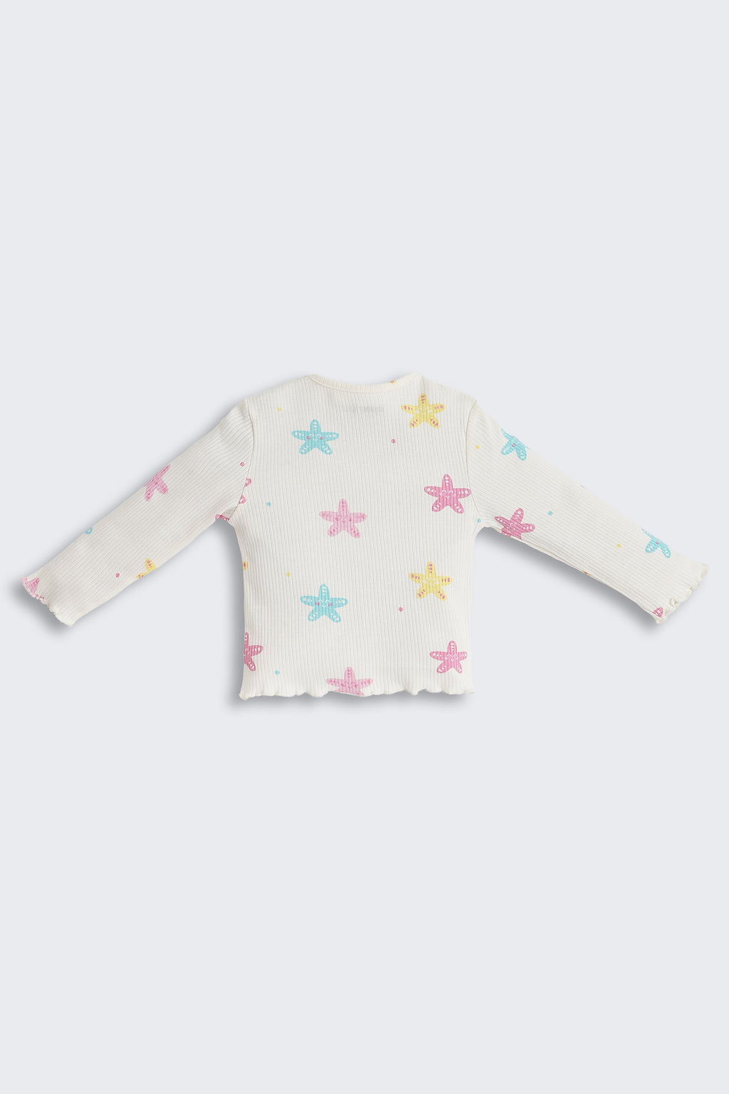 Off White Star Printed Regular Fit Co-ord Set