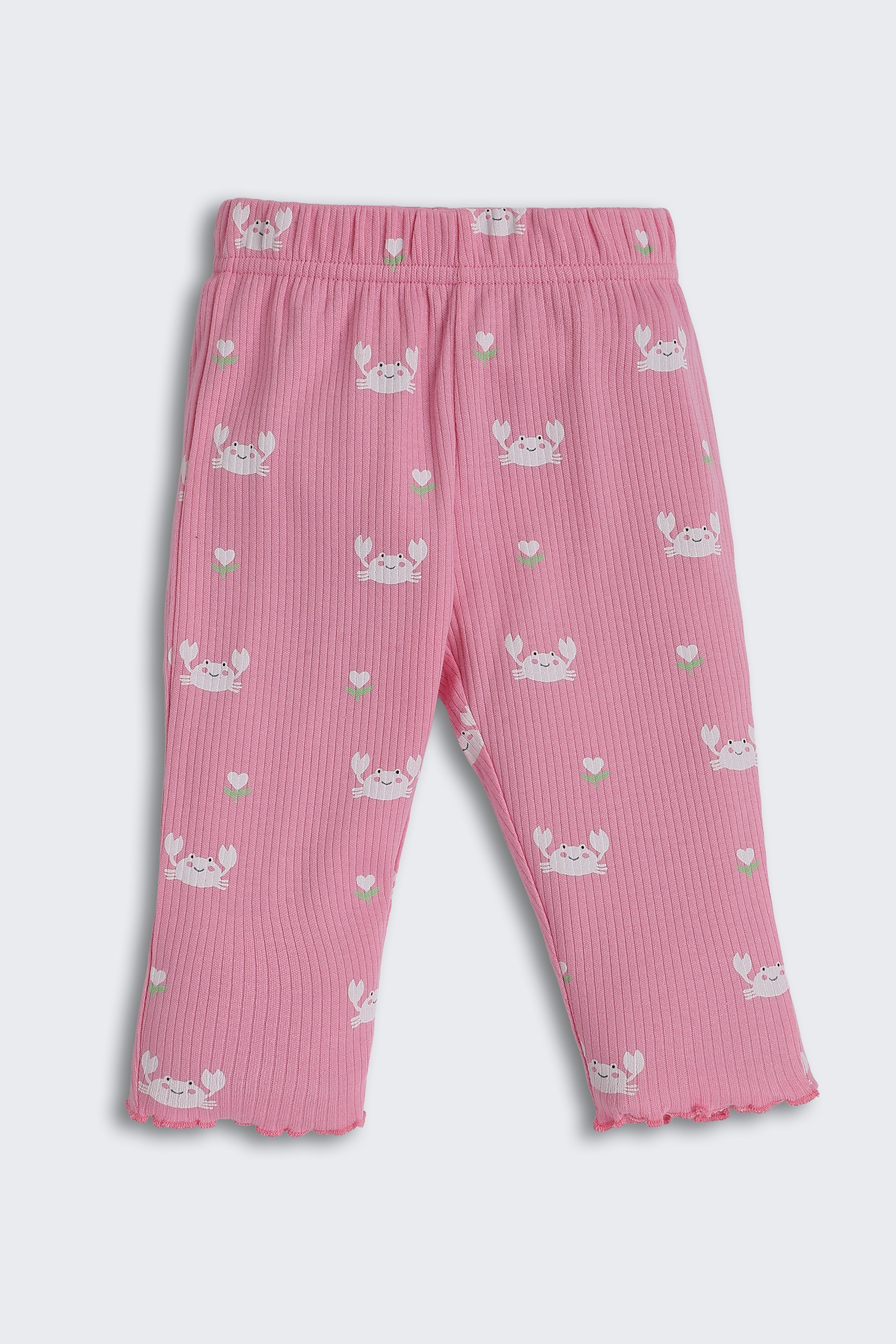 Pink Crabs Printed Regular Fit Co-ord Set