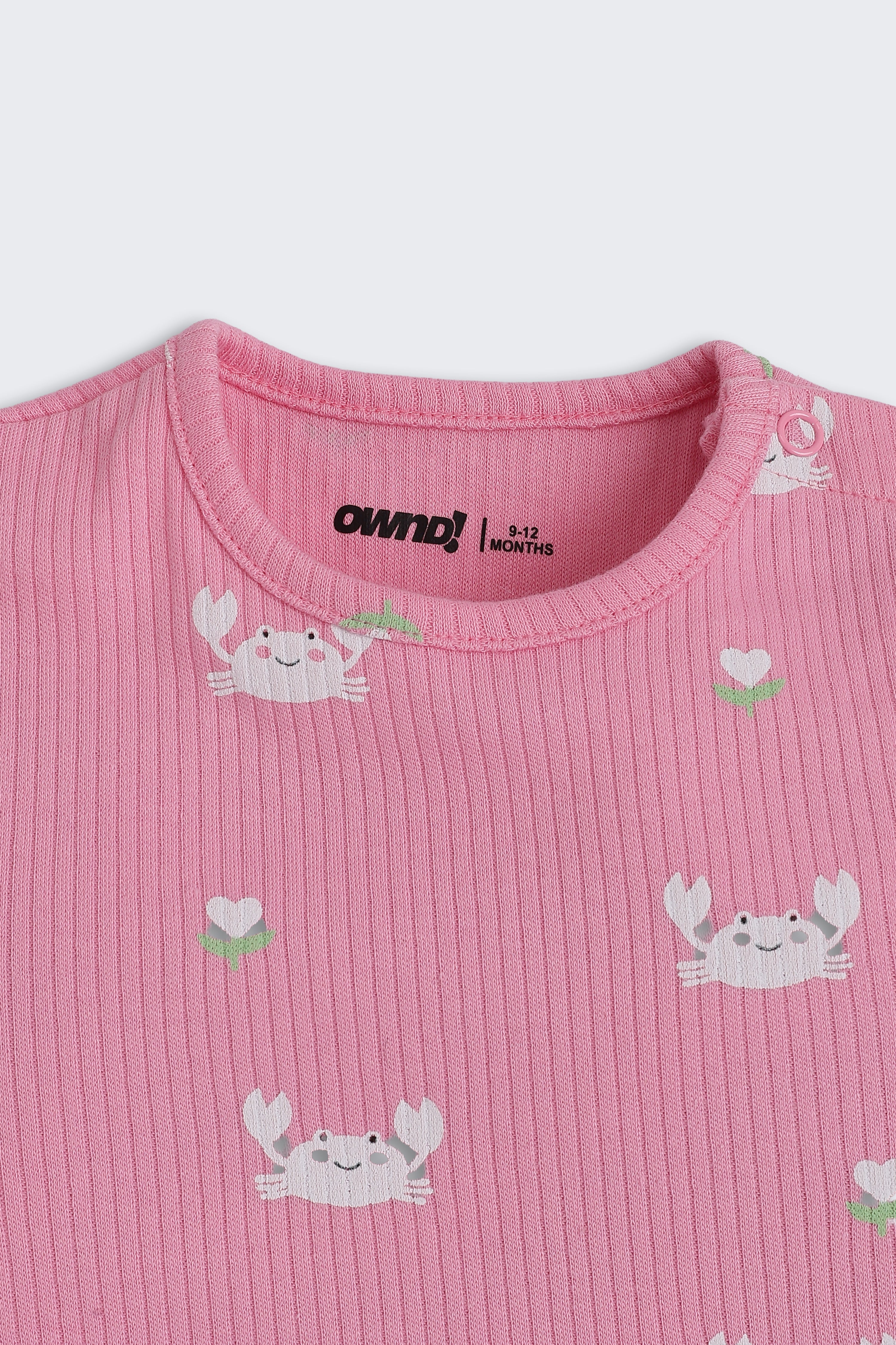 Pink Crabs Printed Regular Fit Co-ord Set
