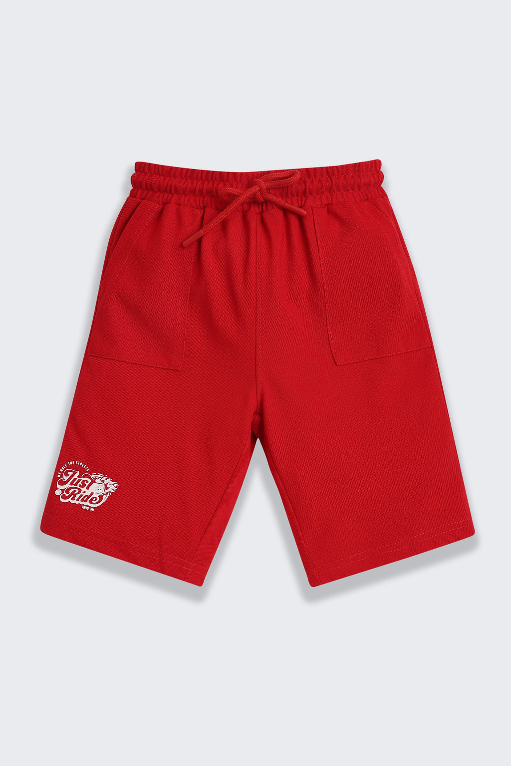 Red Typographic Printed Regular Fit Co-ord Set