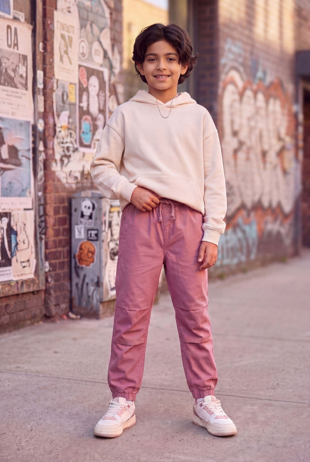Pink 4 Pocketed Regular Fit Joggers