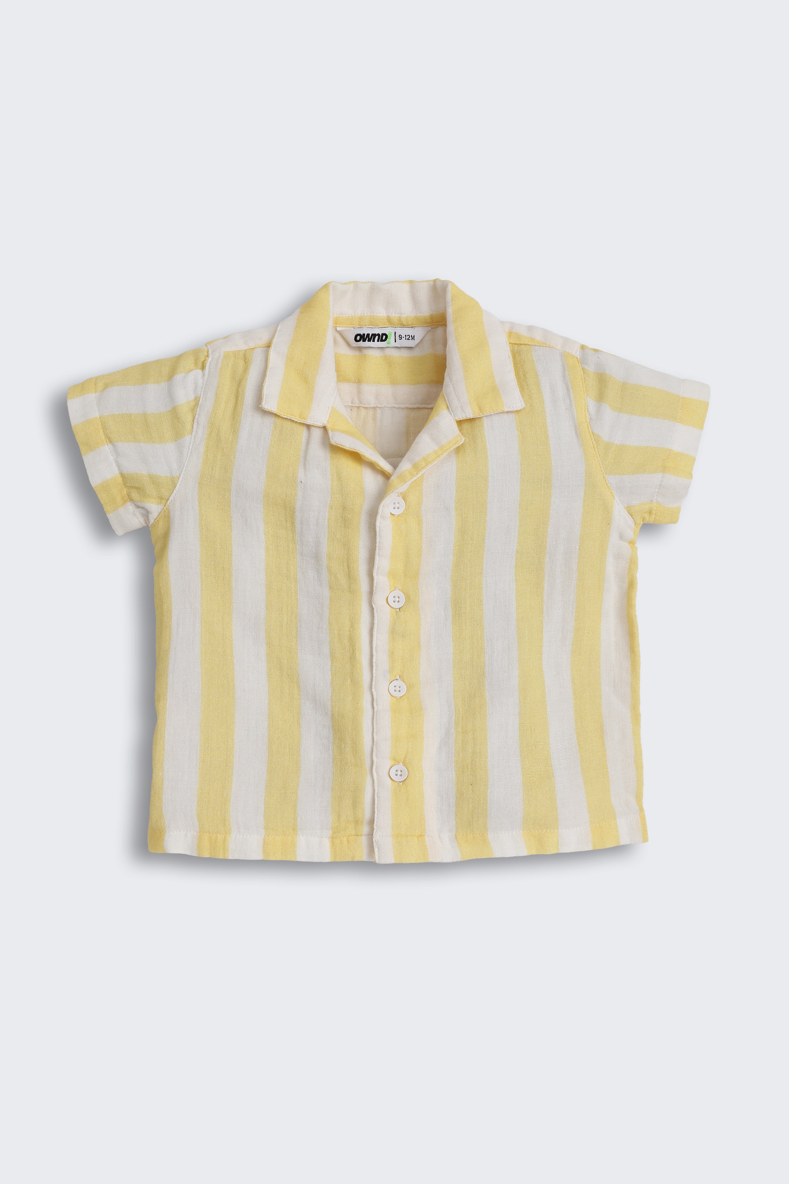 Yellow Striped Regular Fit Co-ord Set