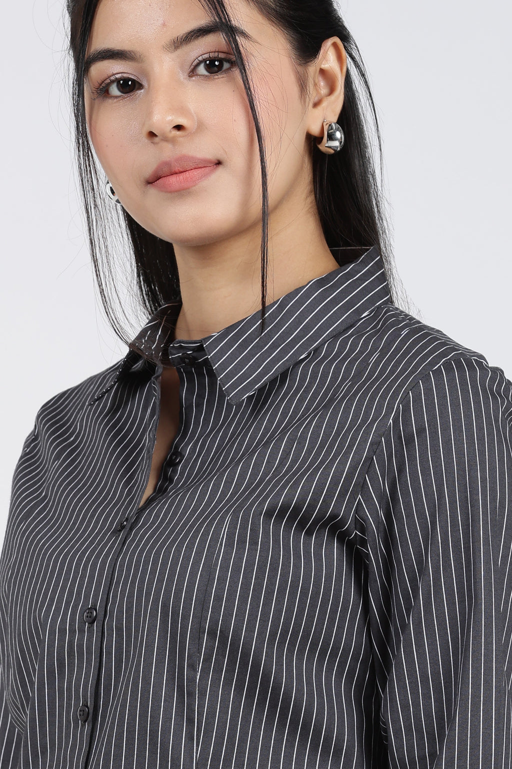 Charcoal Stripes Regular FiT-Shirt