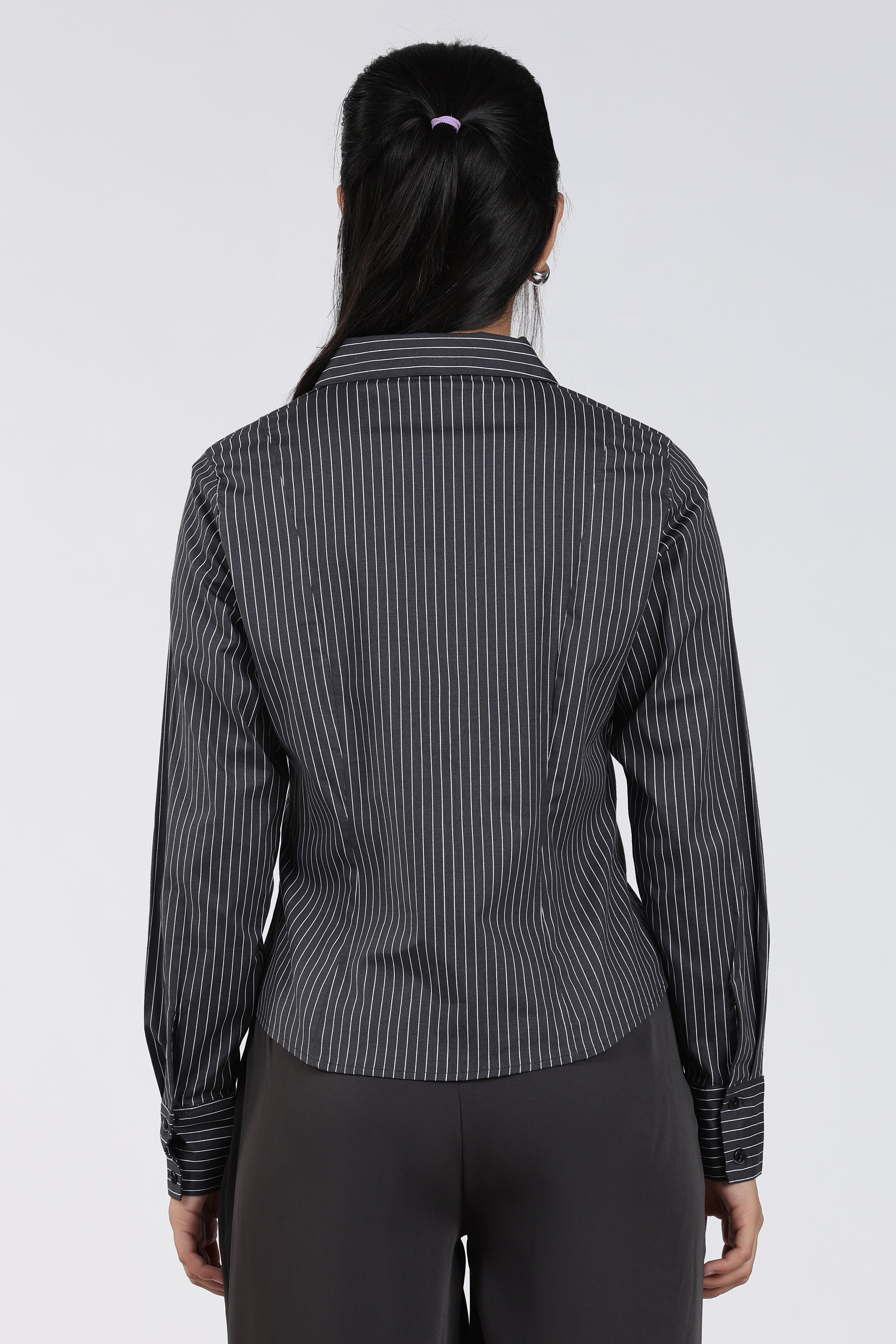 Charcoal Stripes Regular FiT-Shirt