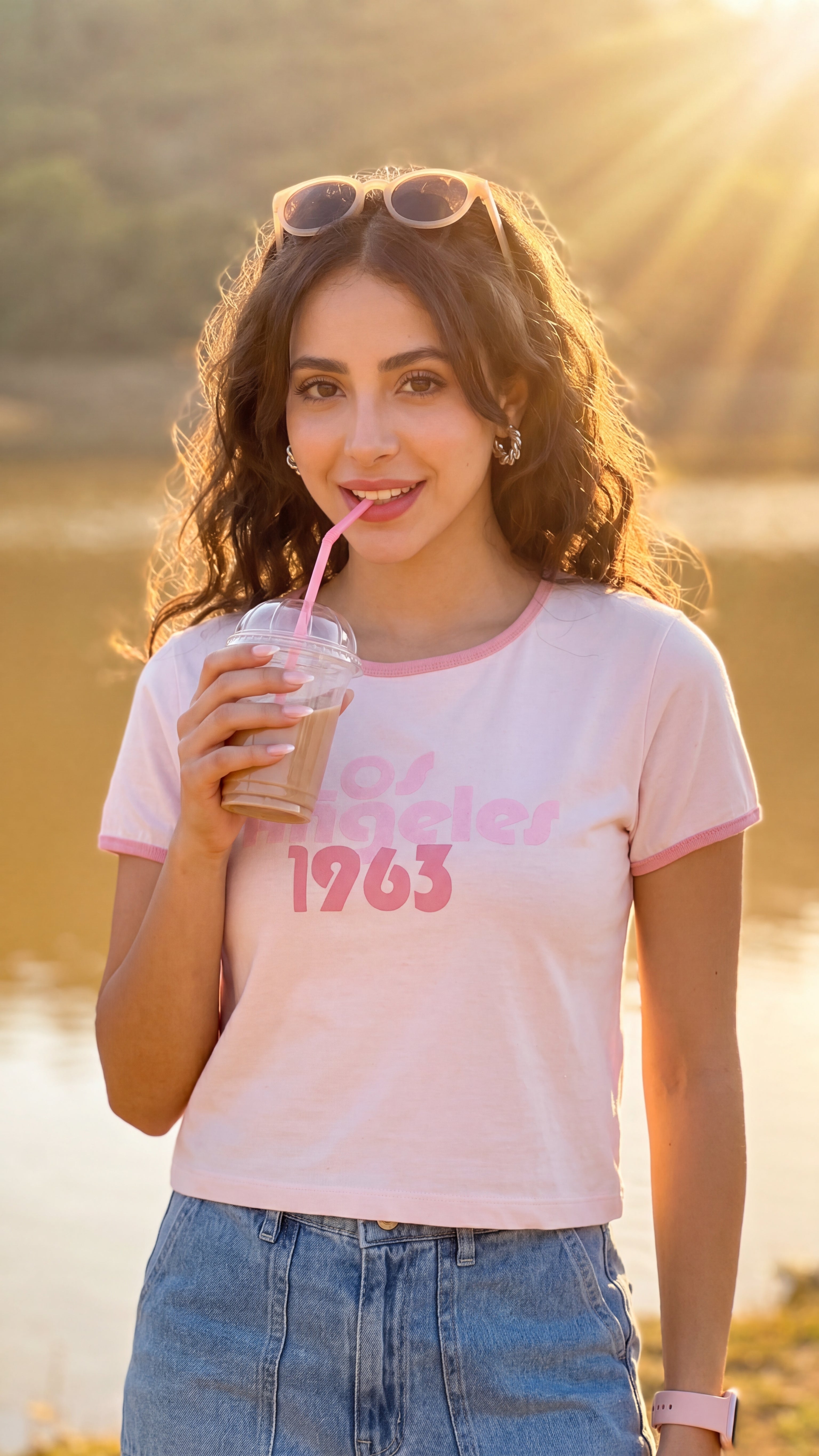 Pink Cotton Regular Fit T-Shirt
