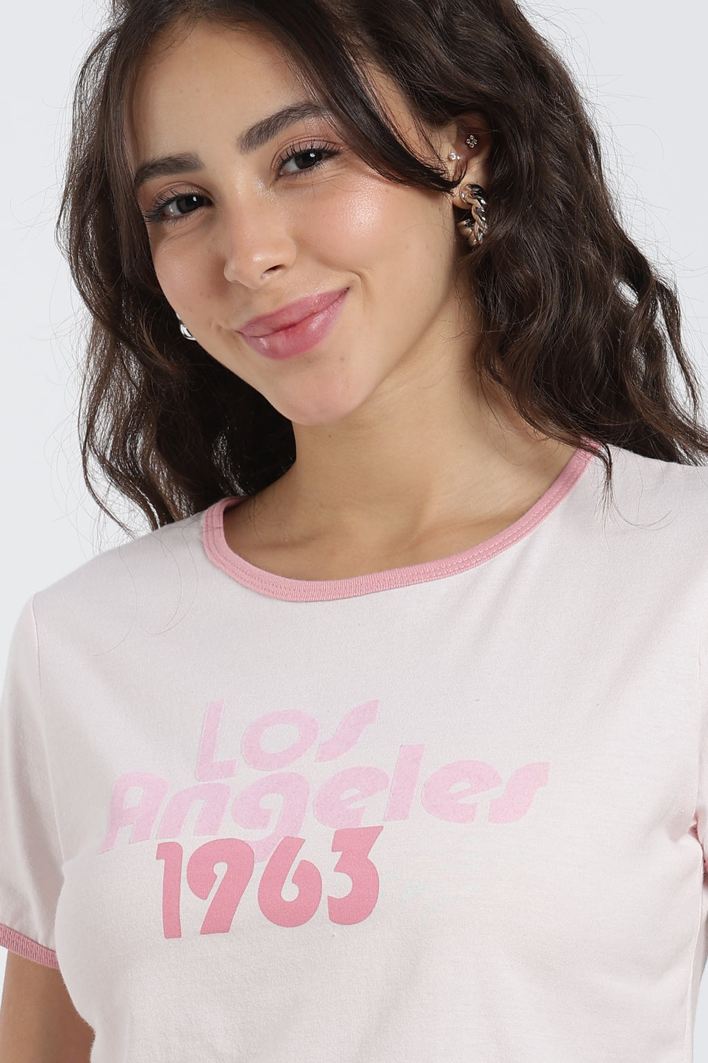 Pink Cotton Regular Fit T-Shirt