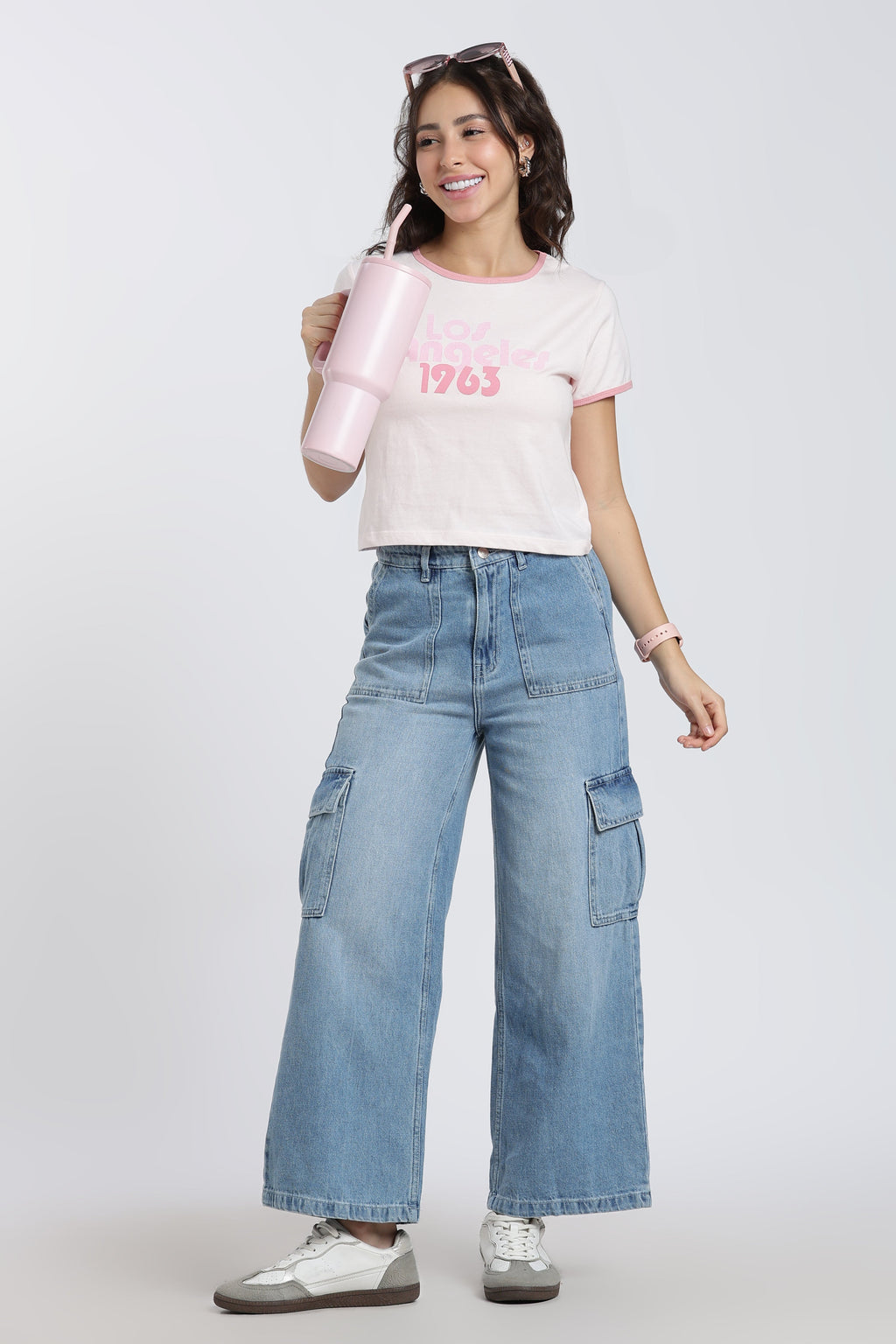 Pink Cotton Regular Fit T-Shirt