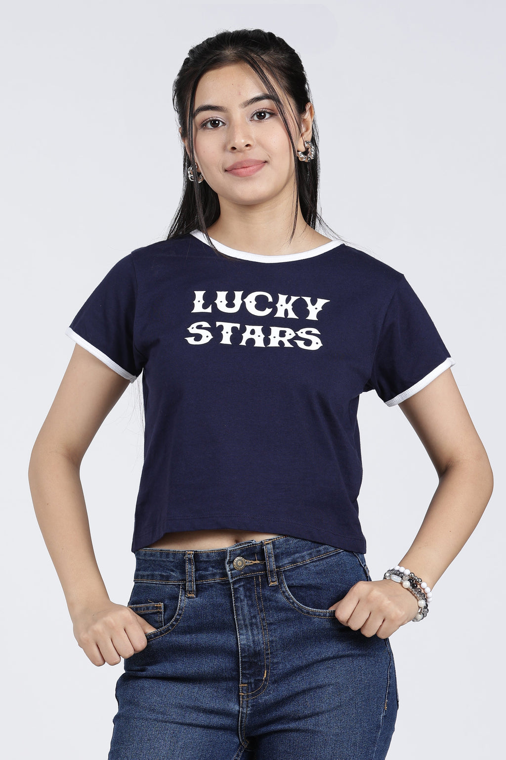 Navy Cotton Regular Fit T-Shirt