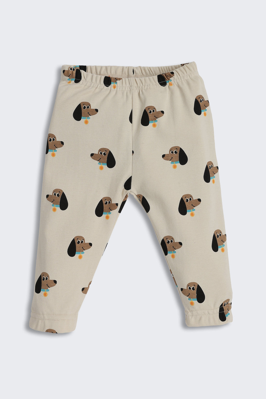 Beige Dogs Printed Regular Fit Co-ord Set