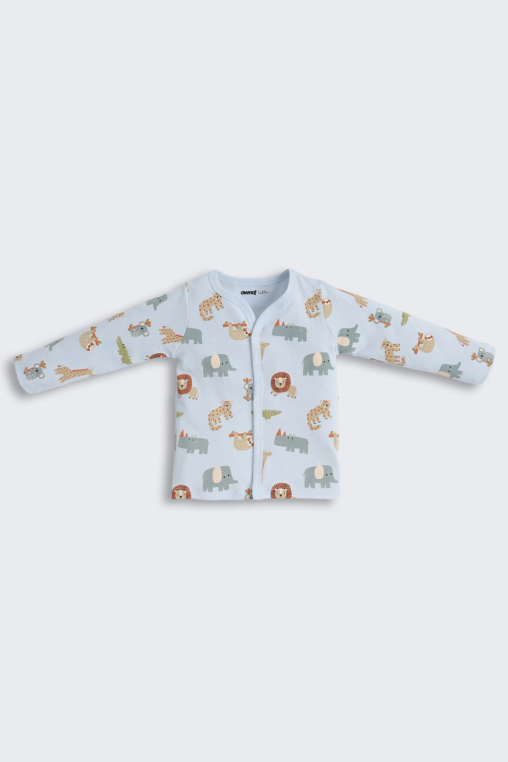 Light Blue Animal Graphic Printed Regular Fit Co-ord Set