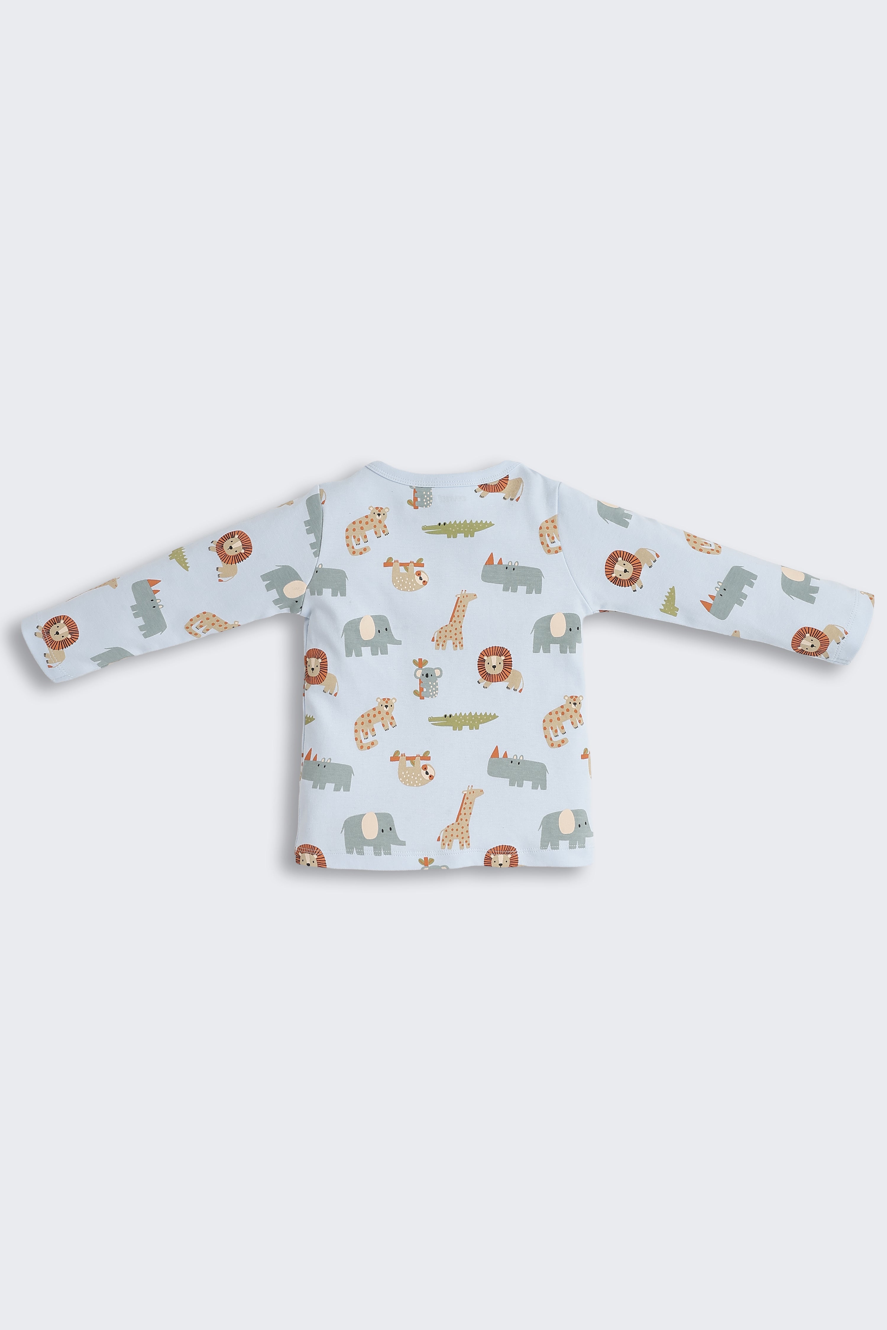 Light Blue Animal Graphic Printed Regular Fit Co-ord Set