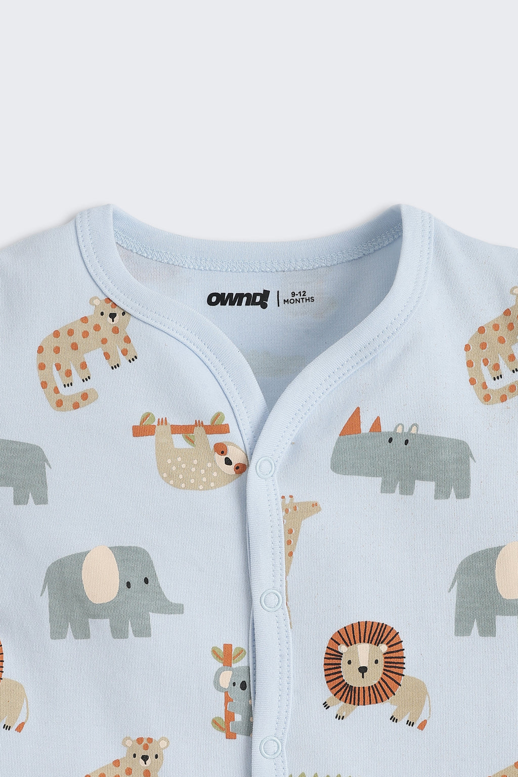 Light Blue Animal Graphic Printed Regular Fit Co-ord Set
