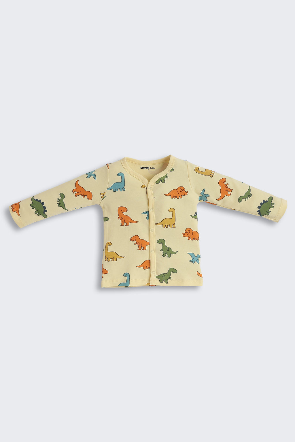 Yellow Dinosaur Graphic Printed Regular Fit Co-ord Set