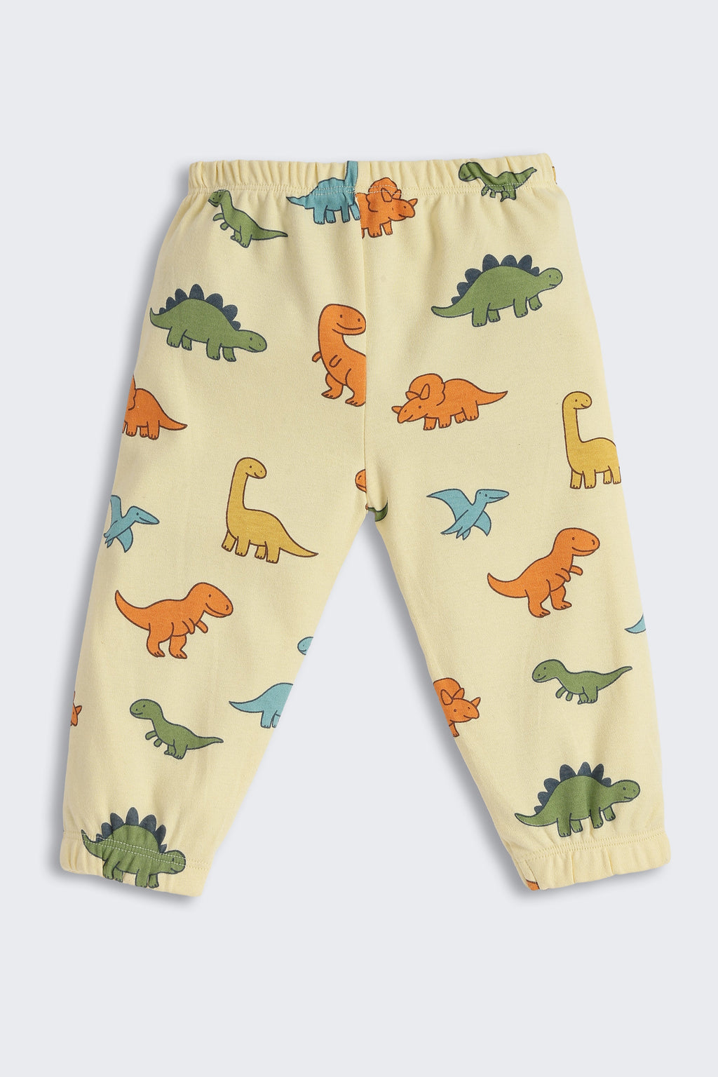 Yellow Dinosaur Graphic Printed Regular Fit Co-ord Set