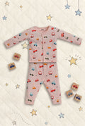 Peach Car Printed Regular Fit Co-ord Set