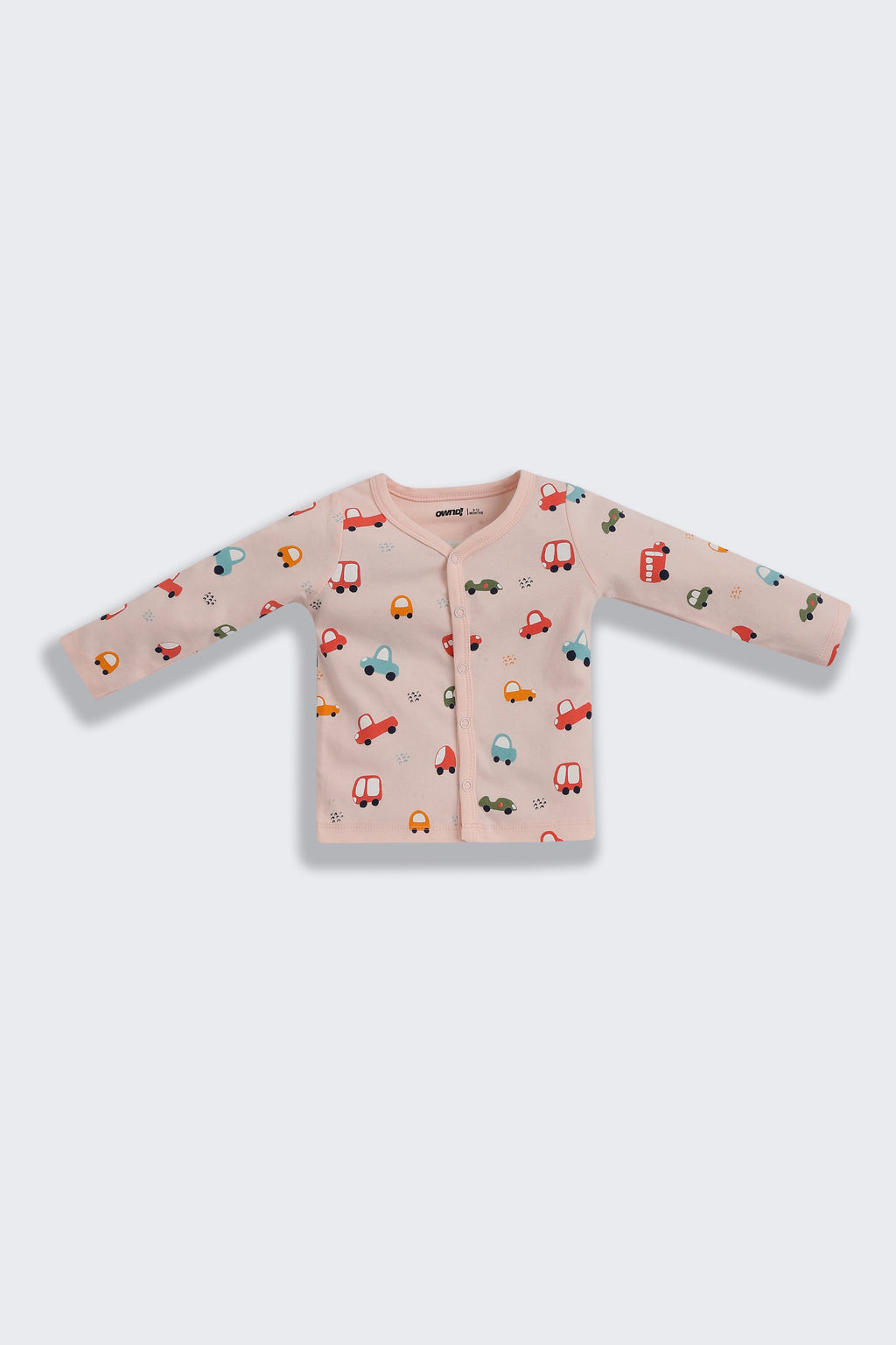 Peach Car Printed Regular Fit Co-ord Set