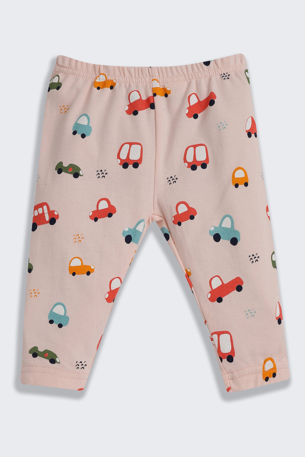 Peach Car Printed Regular Fit Co-ord Set