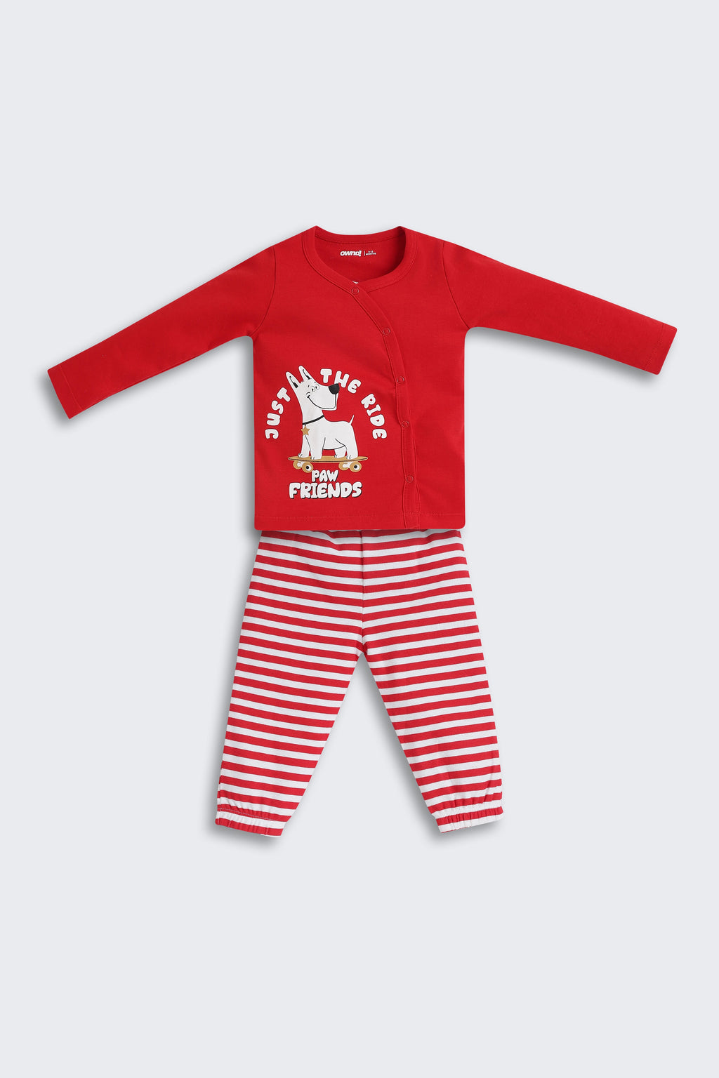 Red Dog Graphic Printed Regular Fit Co-ord Set