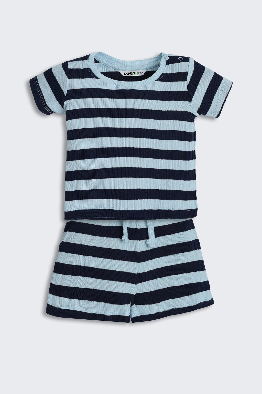 Blue Striped Regular Fit Co-ord Set