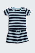 Blue Striped Regular Fit Co-ord Set